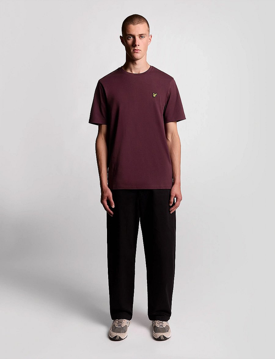 Lyle & Scott - Plain T-Shirt - short-sleeved t-shirts - z562 burgundy - 5
