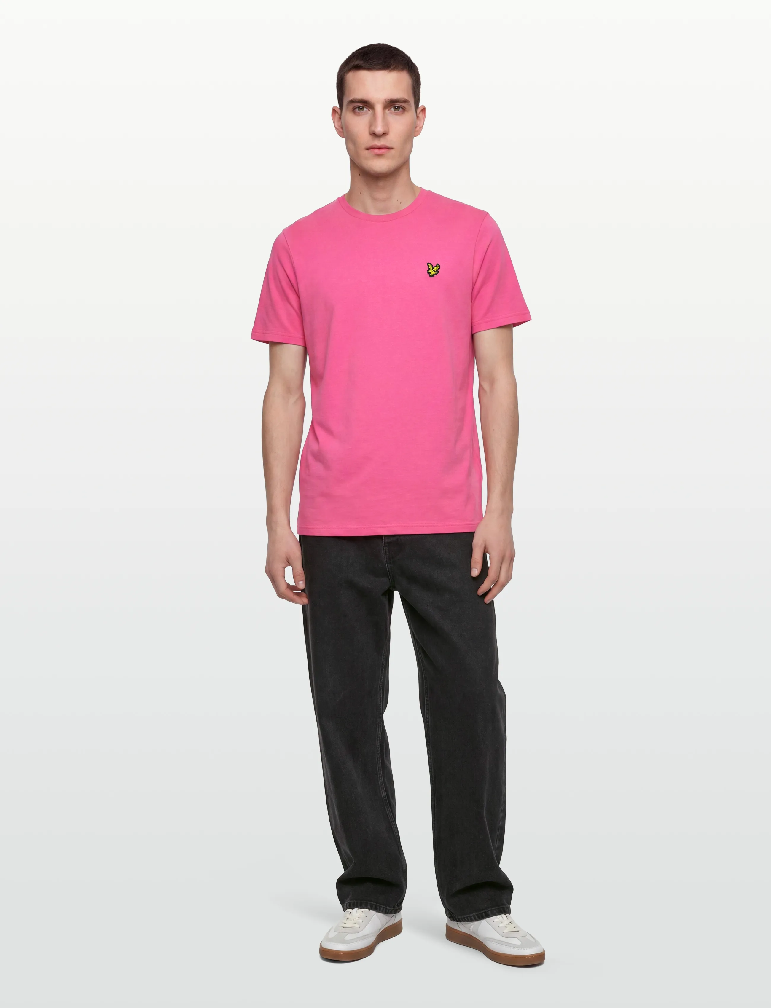 Lyle & Scott Plain T-Shirt, M, T-shirts, Rosa - Short-sleeved, Männerswear