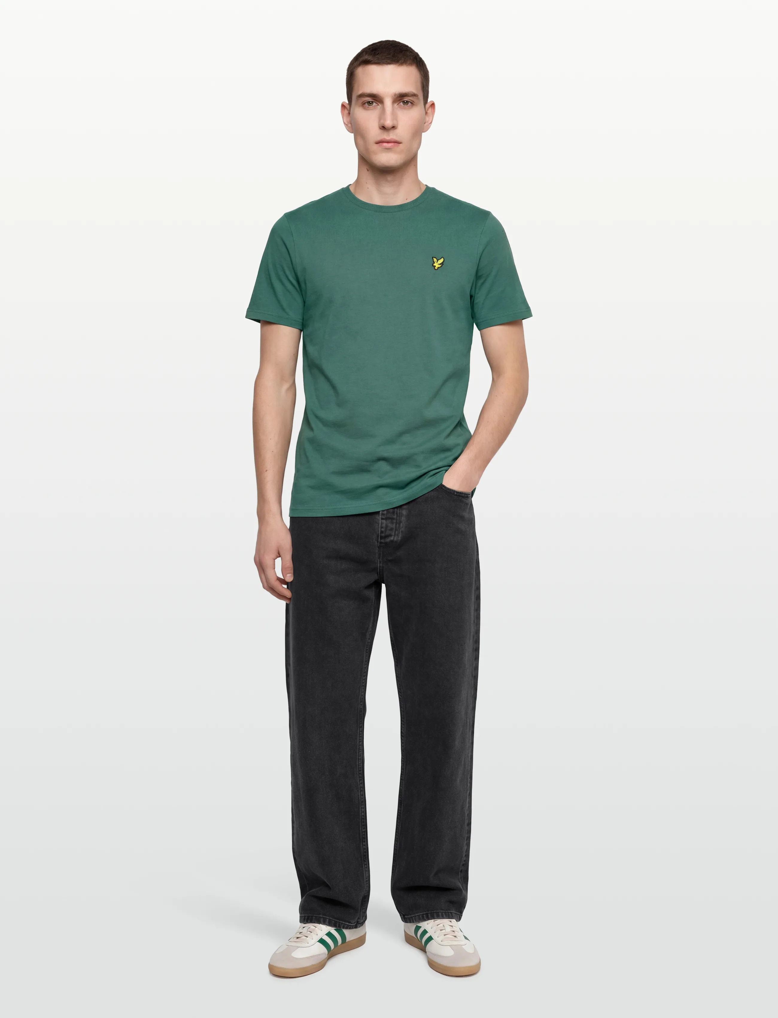 Lyle & Scott Plain T-Shirt, S, T-shirts, Grün - Short-sleeved, Männerswear