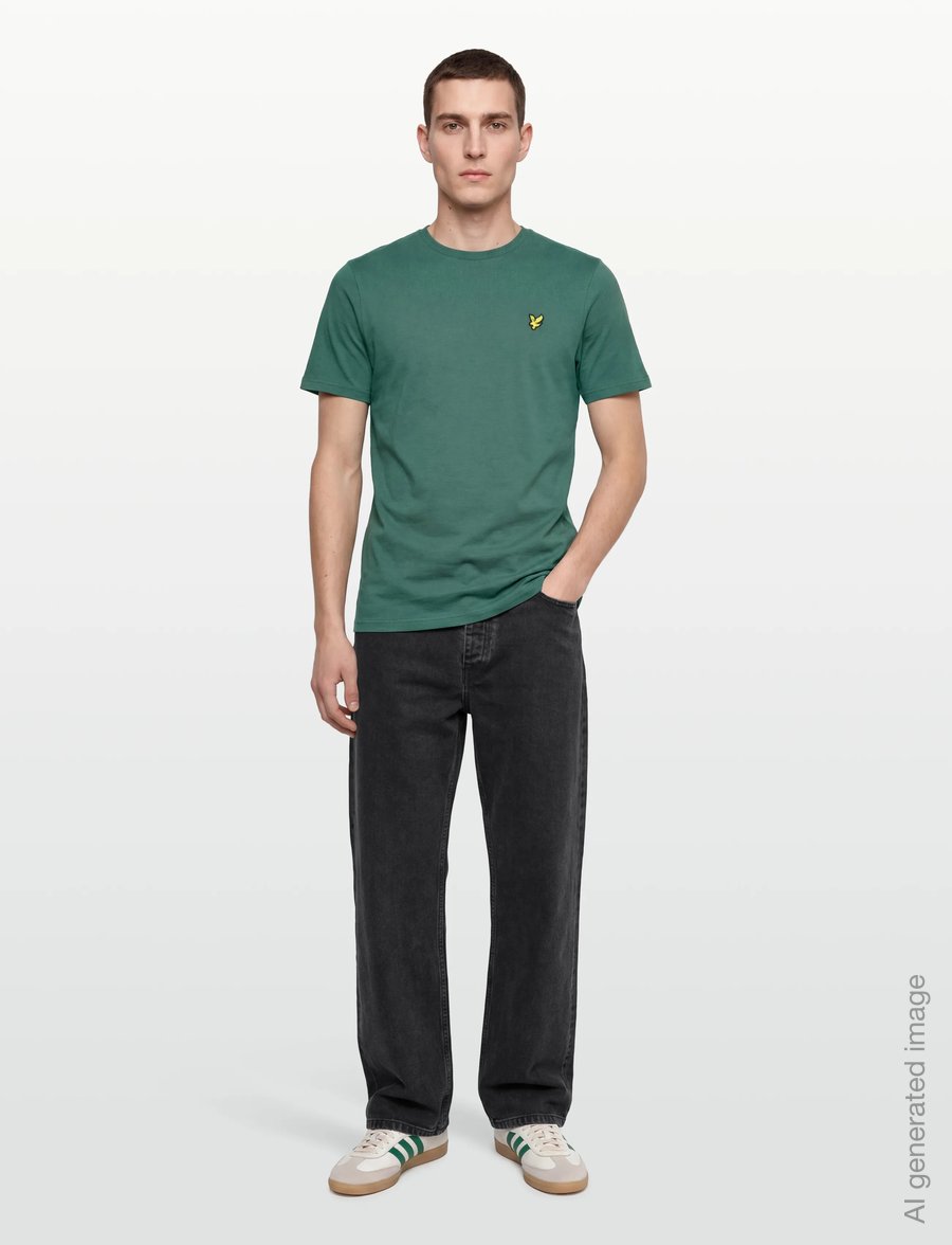Lyle & Scott - Plain T-Shirt - kurzärmelige t-shirts - w130 everglade - 0