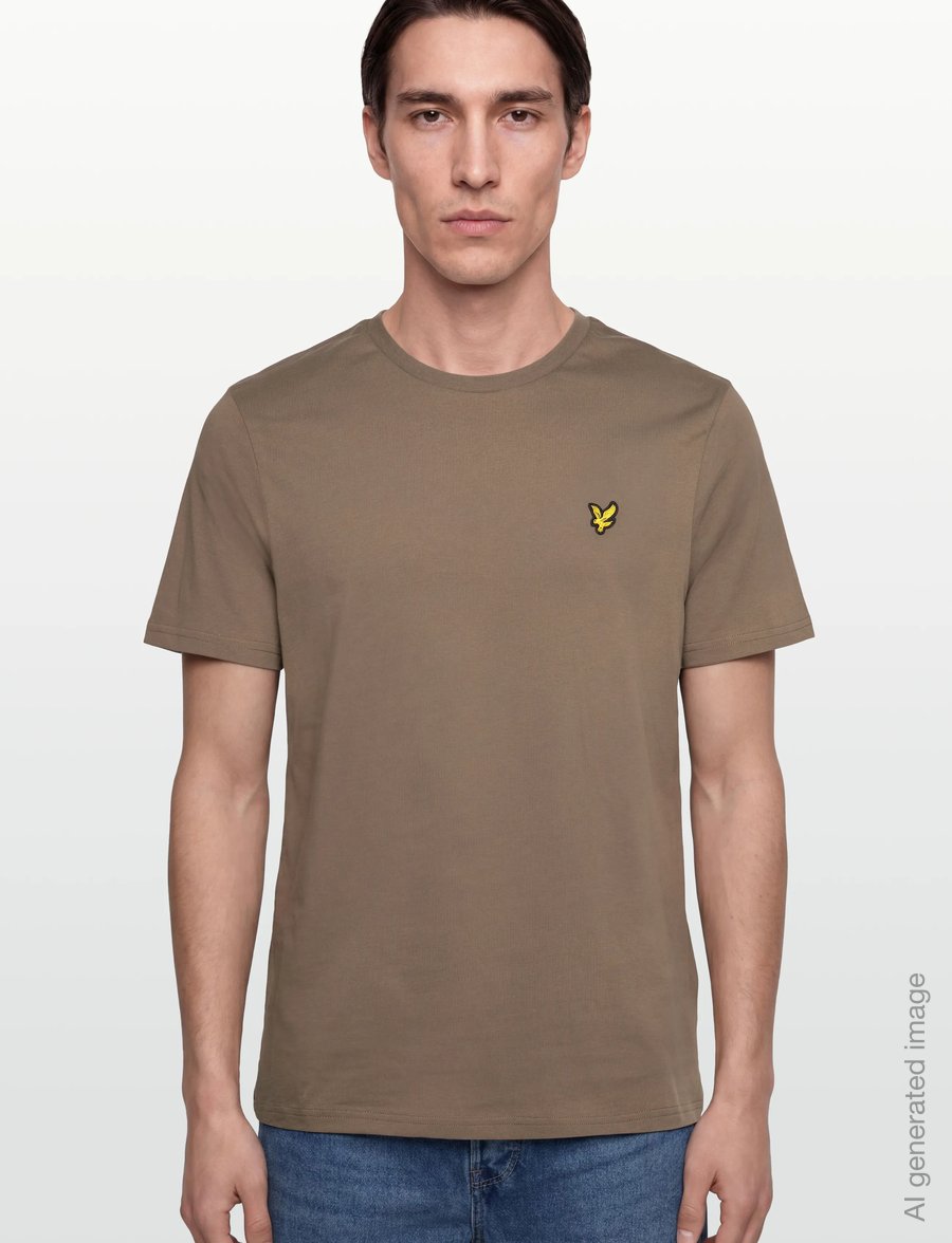 Lyle & Scott - Plain T-Shirt - kurzärmelige t-shirts - x569 khaki ash - 3