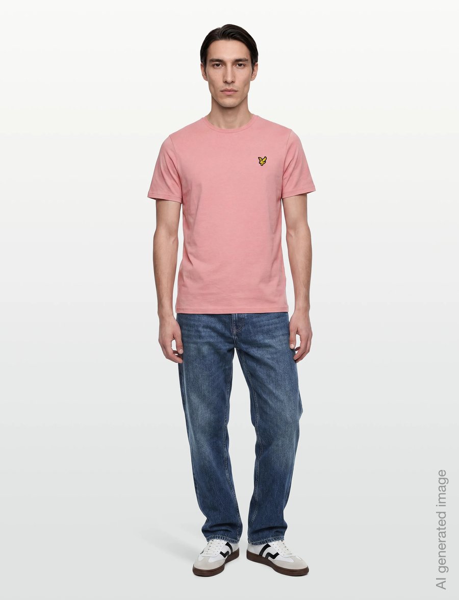 Lyle & Scott - Plain T-Shirt - kurzärmelige t-shirts - y120 pink grapefruit - 0