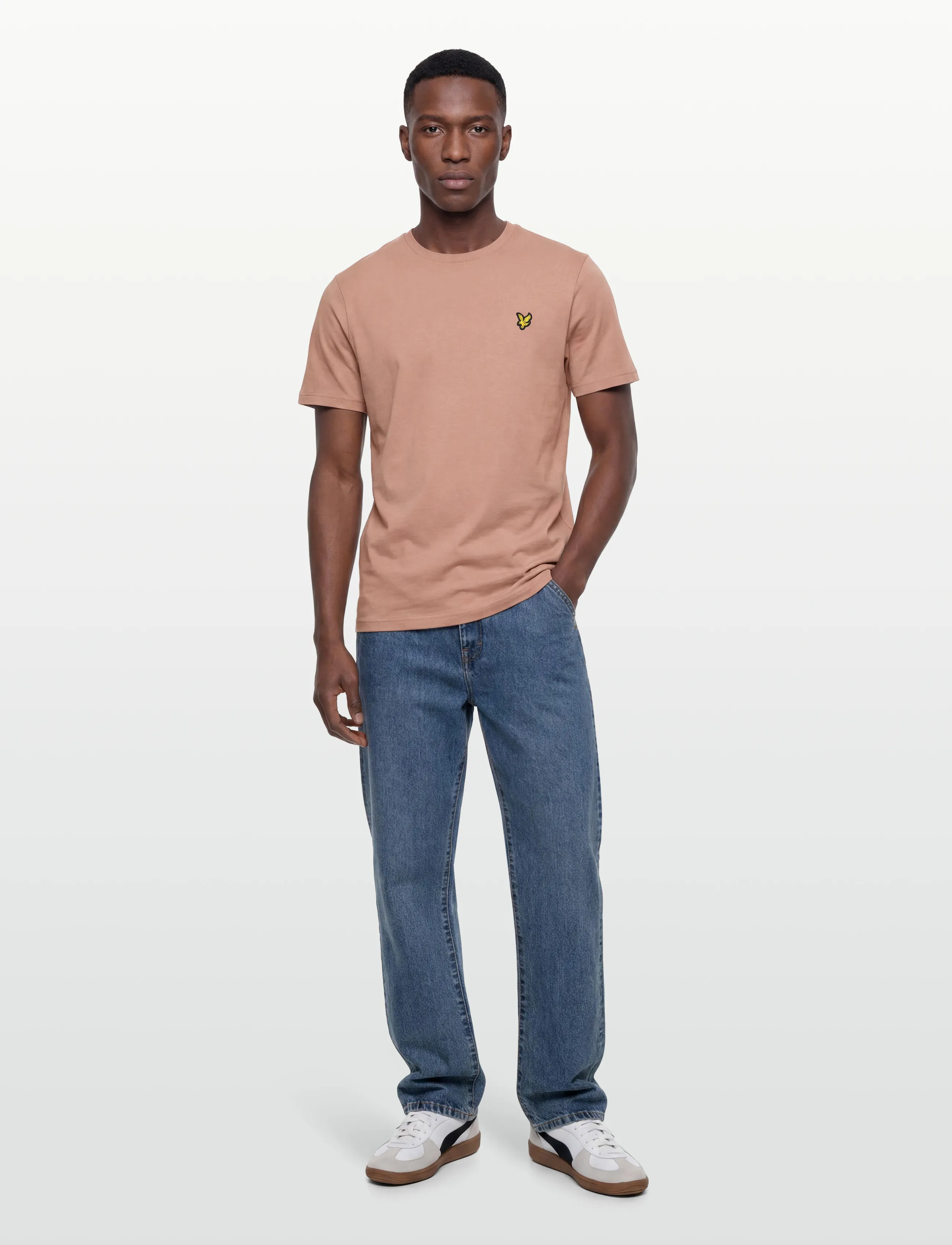 Lyle & Scott Plain T-Shirt, XS, T-shirts, Rosa - Short-sleeved, Männerswear