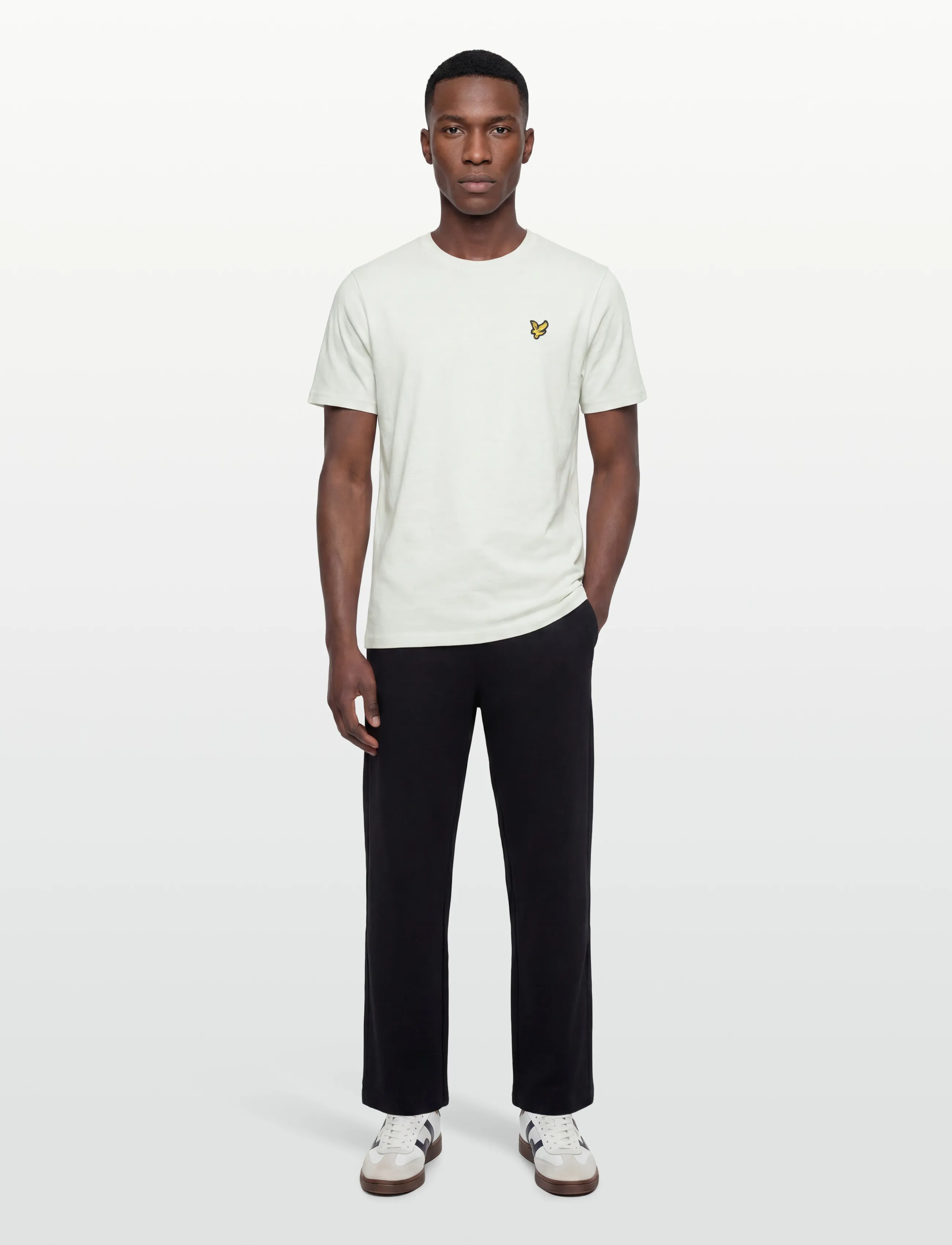 Lyle & Scott Plain T-Shirt - Tøj - Y124 BLUE ICE / cream