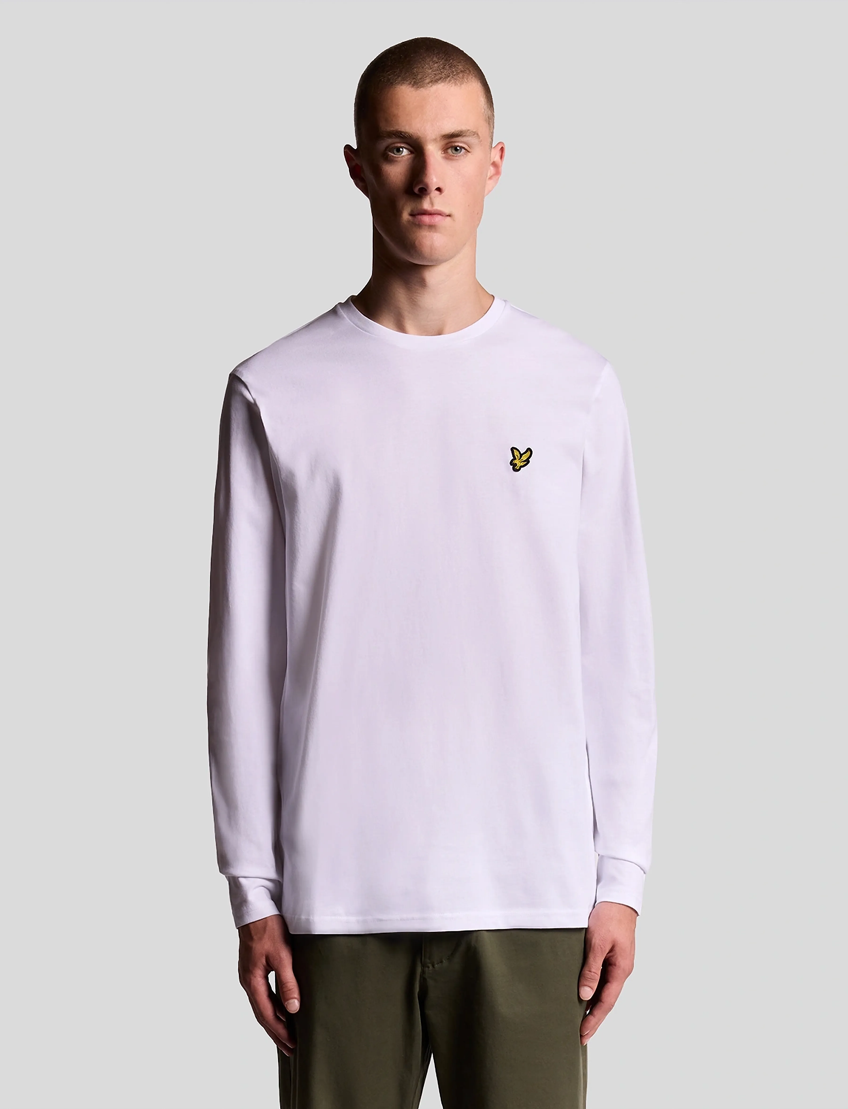 Lyle & Scott Plain L/S T-Shirt - Riided - 626 WHITE / white