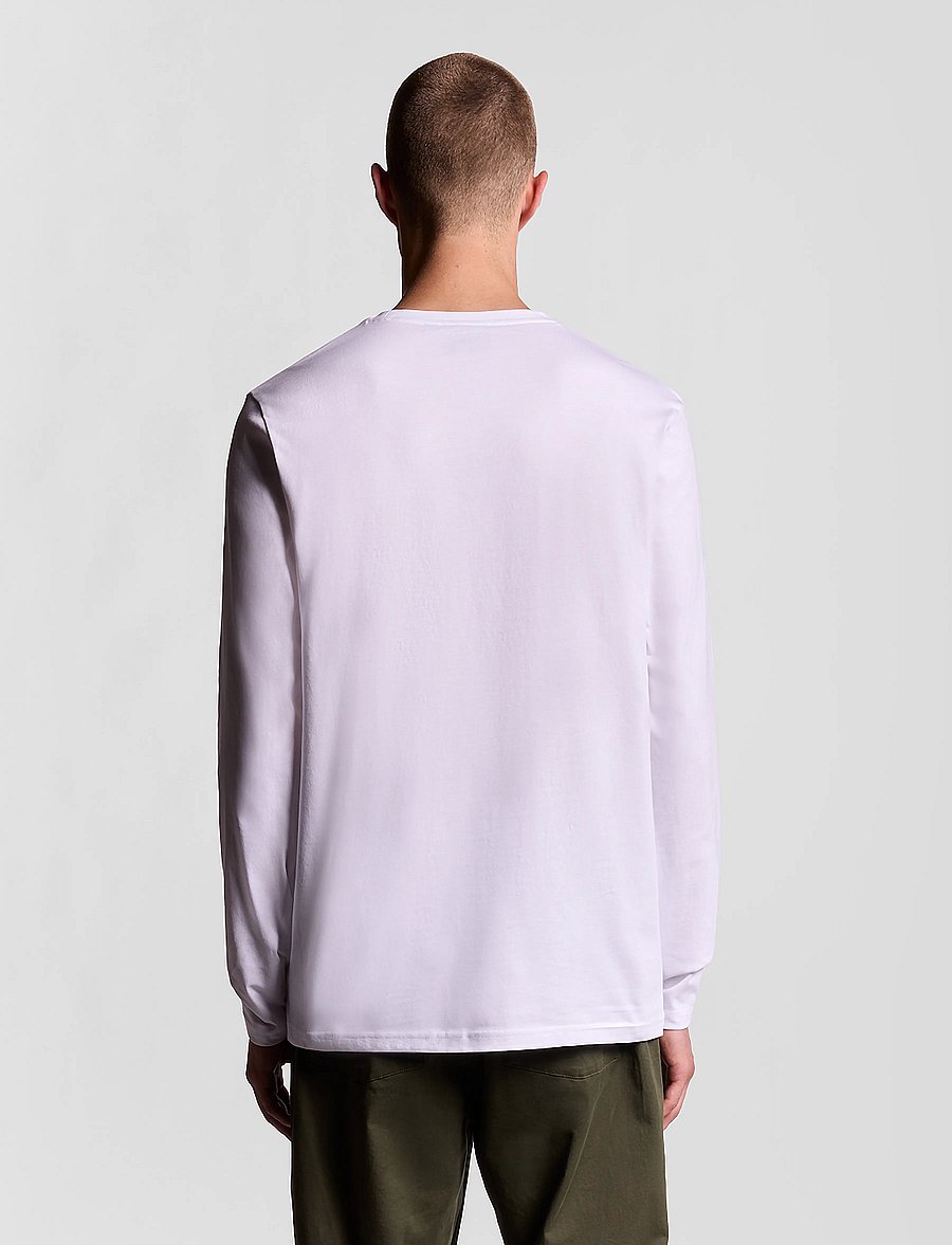 Lyle & Scott - Plain L/S T-Shirt - langärmelige t-shirts - 626 white - 5