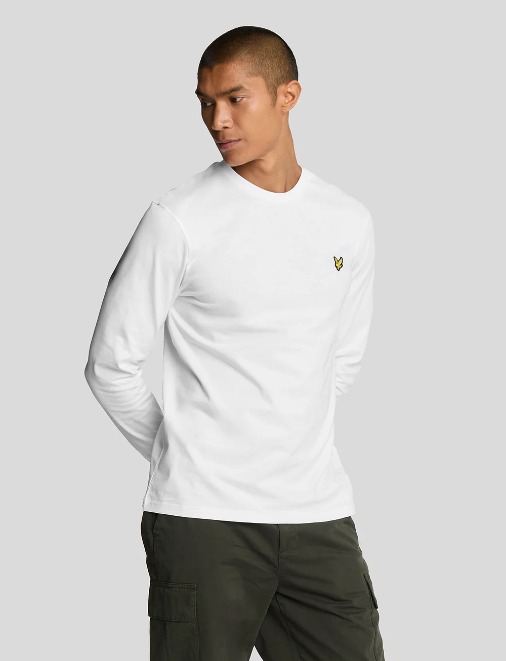 Lyle & Scott - Plain L/S T-Shirt - långärmade t-shirts - white - 0