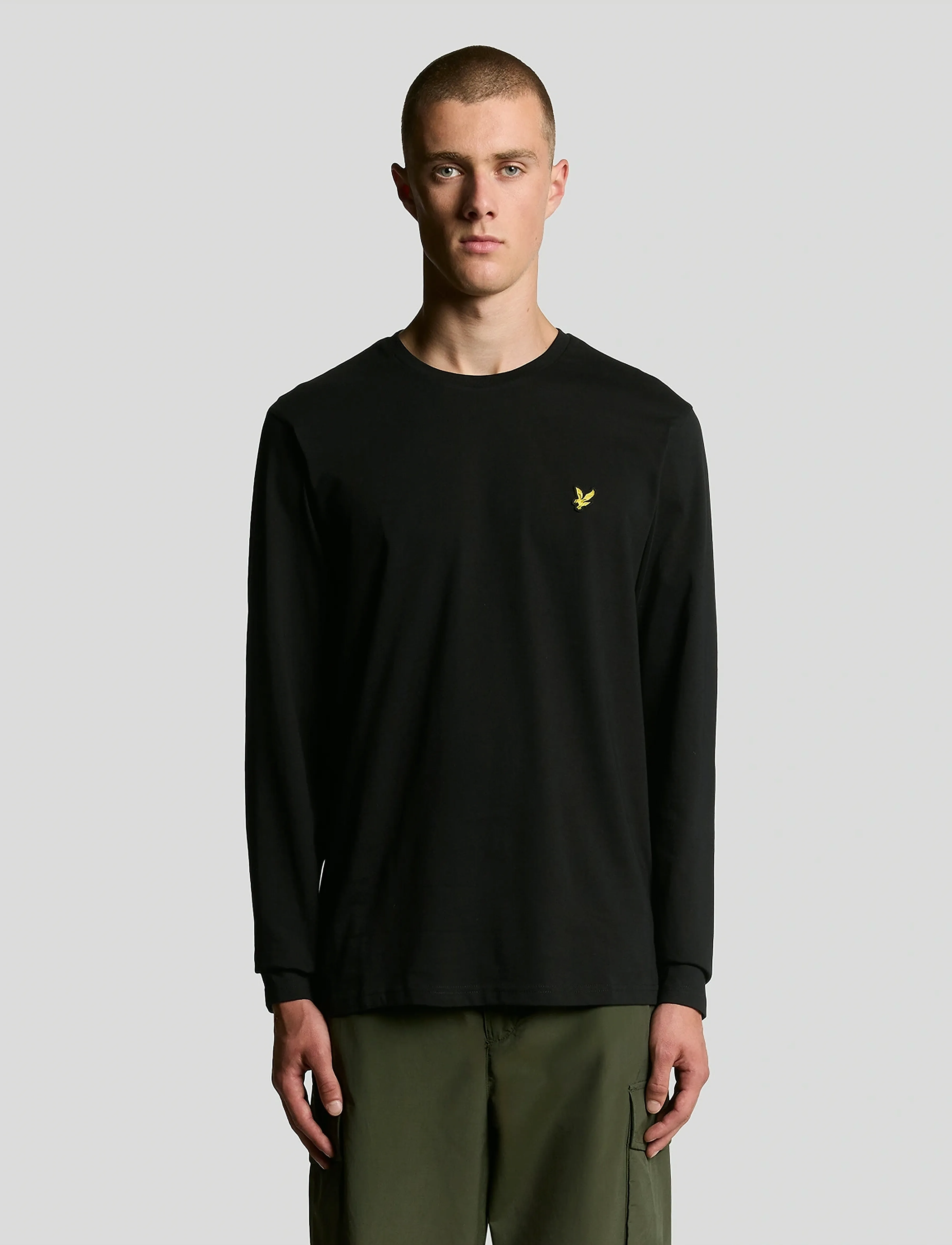 Lyle & Scott Plain L/S T-Shirt - Kläder - Z865 JET BLACK / black