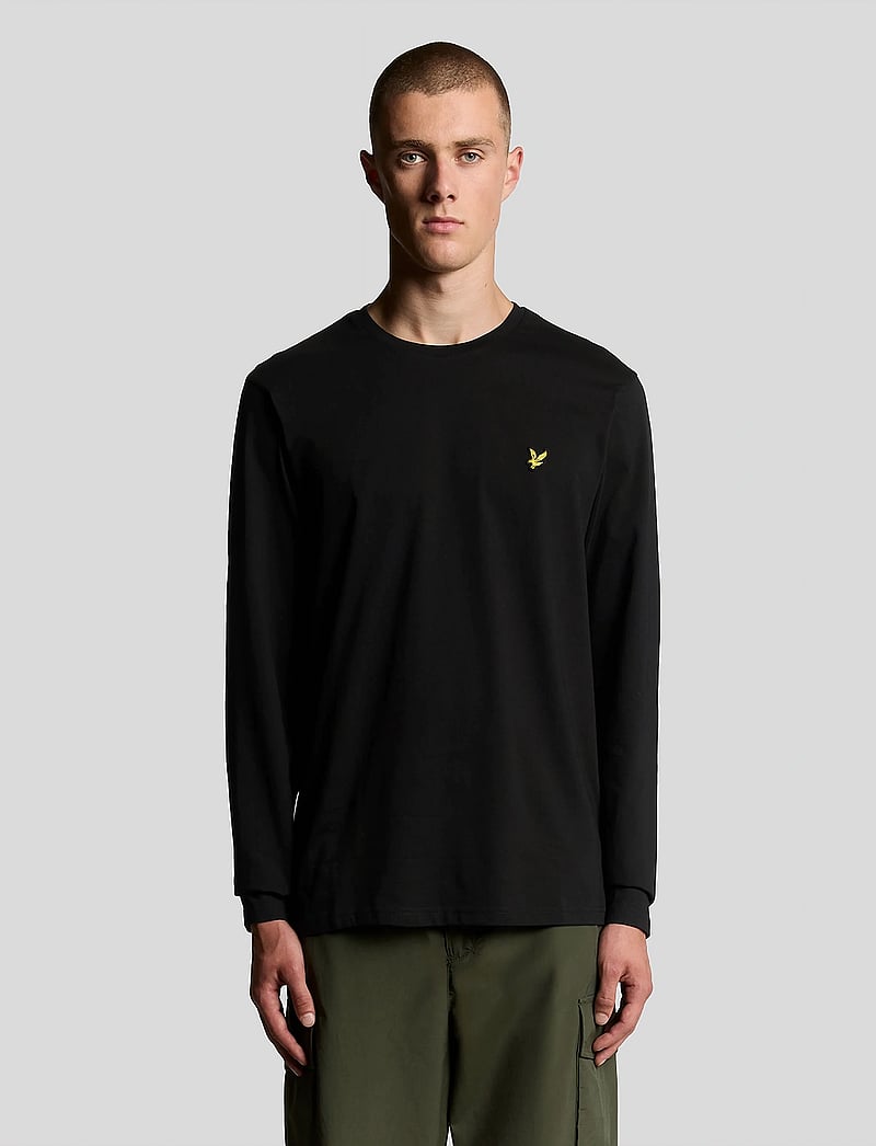 Lyle & Scott - Plain L/S T-Shirt - marškinėliai ilgomis rankovėmis - z865 jet black - 0