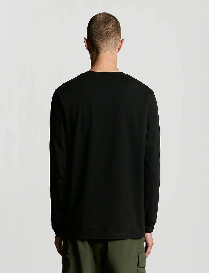 Lyle & Scott - Plain L/S T-Shirt - långärmade t-shirts - z865 jet black - 3