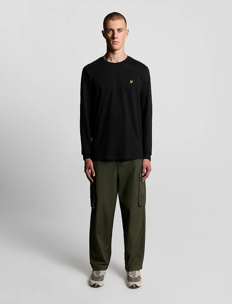 Lyle & Scott - Plain L/S T-Shirt - marškinėliai ilgomis rankovėmis - z865 jet black - 4