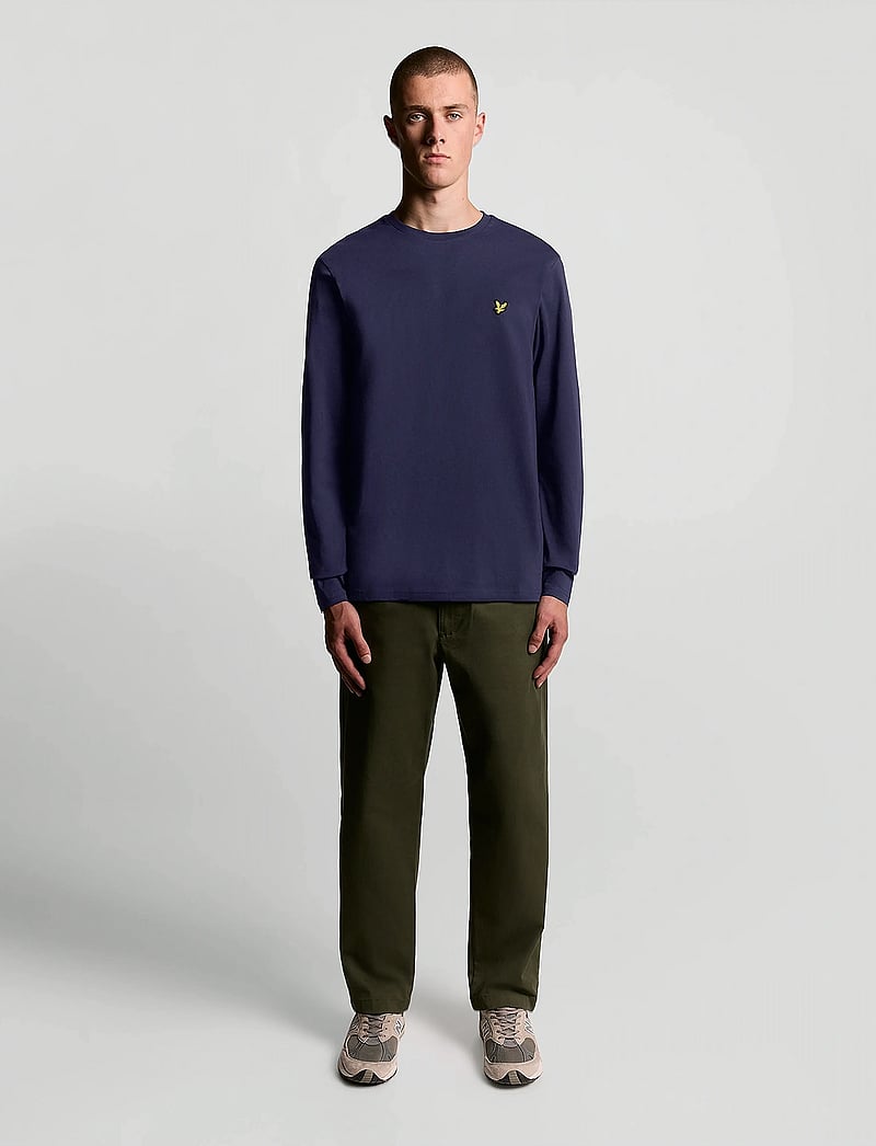 Lyle & Scott - Plain L/S T-Shirt - långärmade t-shirts - z99 navy - 4