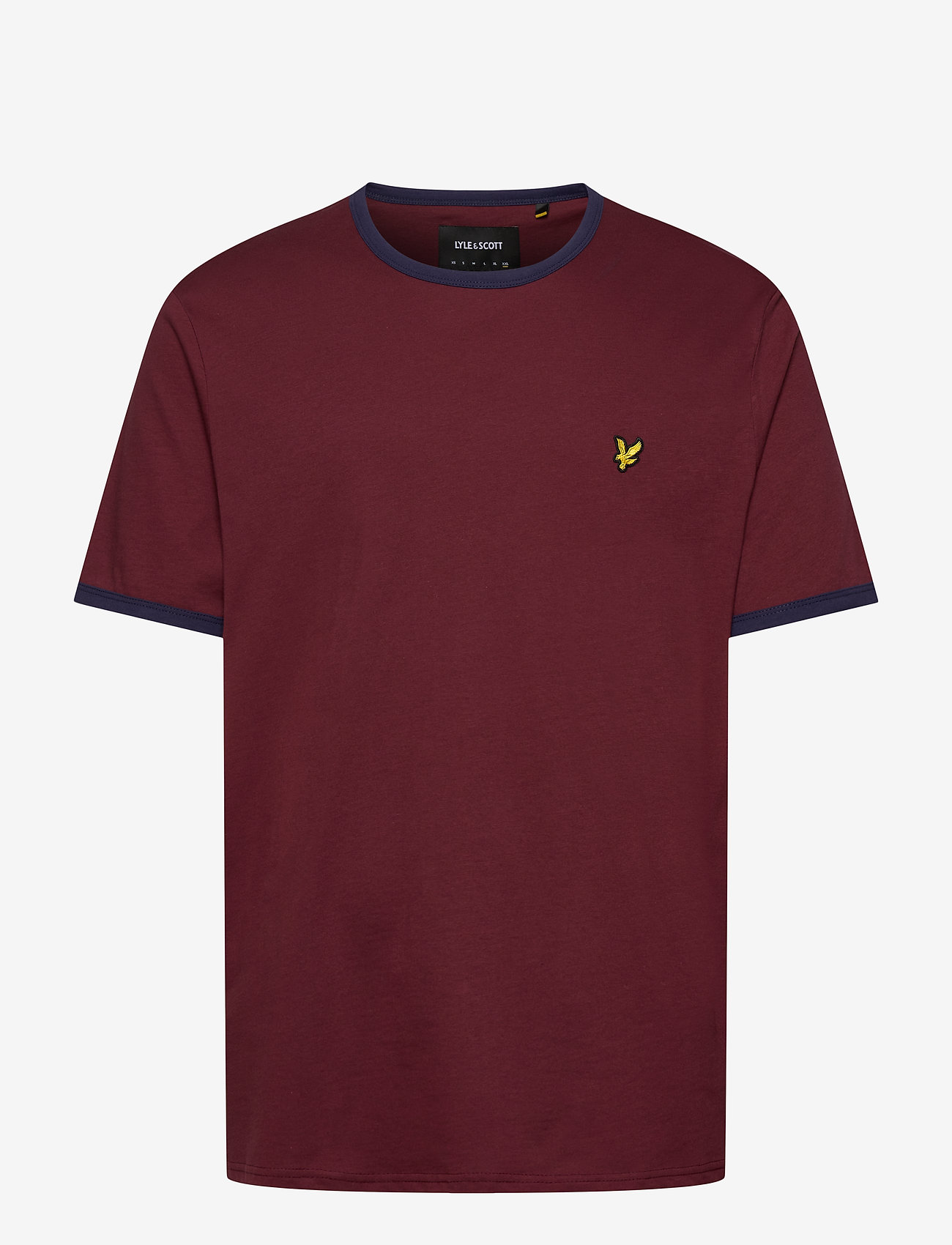 Lyle & Scott - Ringer T-Shirt - merlot/ navy - 0