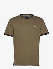 Lyle & Scott - Ringer T-Shirt - zemākās cenas - olive/ jet black - 0