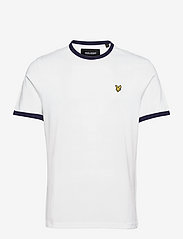 Lyle & Scott - Ringer T-Shirt - alhaisimmat hinnat - white/ navy - 0