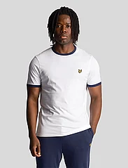 Lyle & Scott - Ringer T-Shirt - laveste priser - white/ navy - 2