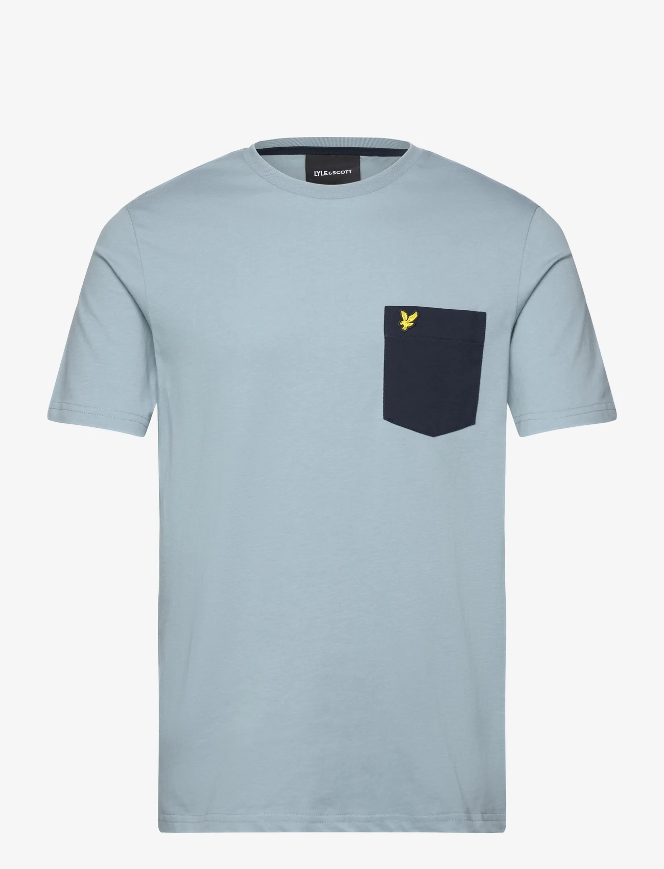 Lyle & Scott - Contrast Pocket T-Shirt - basic t-shirts - x163 slate blue / dark navy - 0