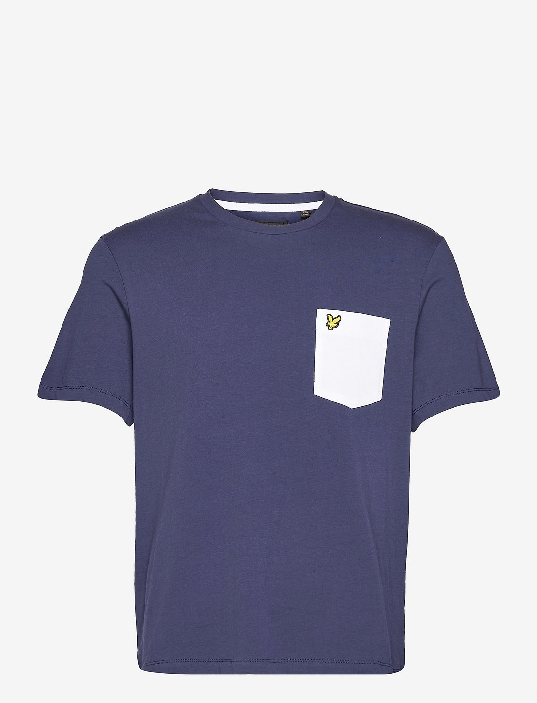 Lyle & Scott - Contrast Pocket T-Shirt - kortärmade t-shirts - navy/white - 1