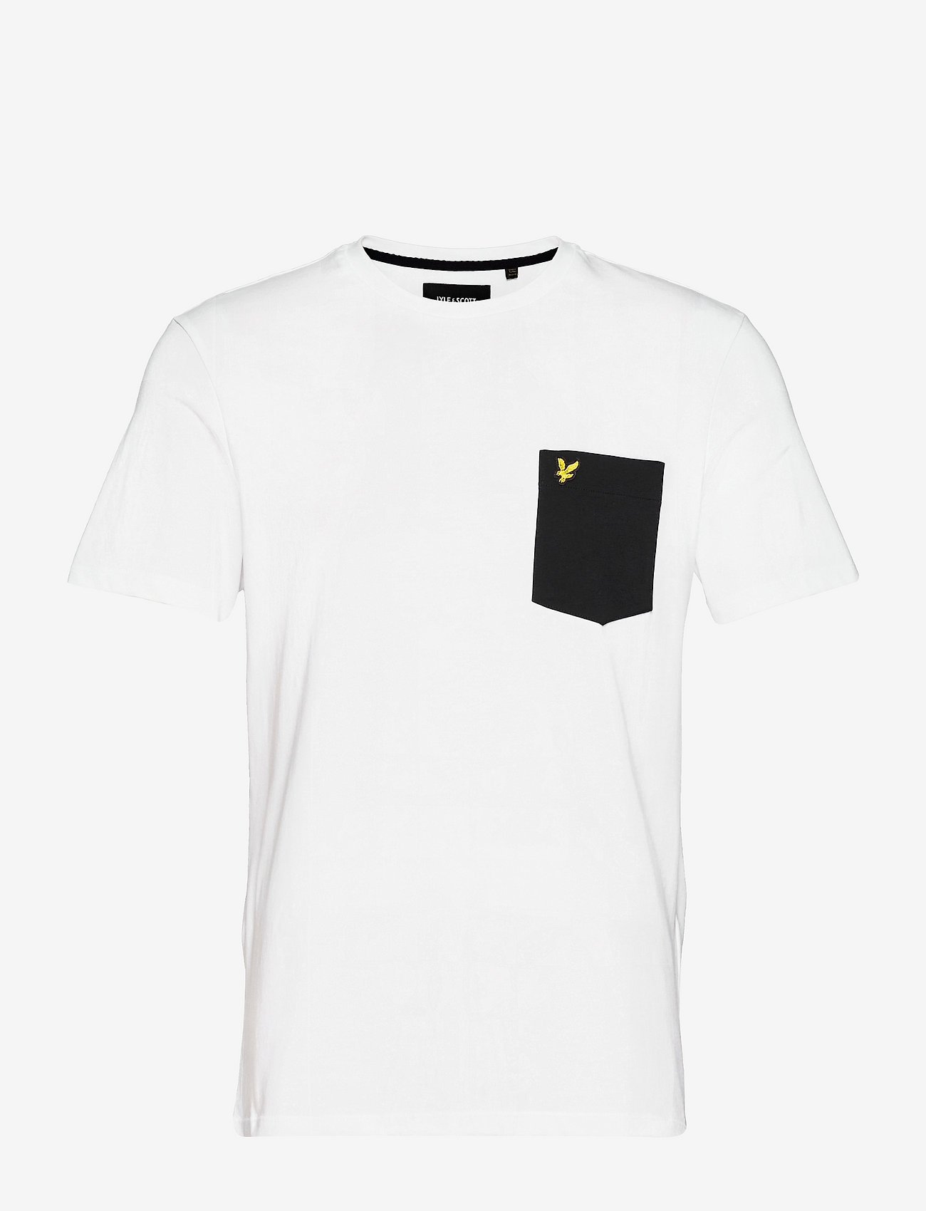 Lyle & Scott - Contrast Pocket T-Shirt - kortärmade t-shirts - white/ jet black - 1