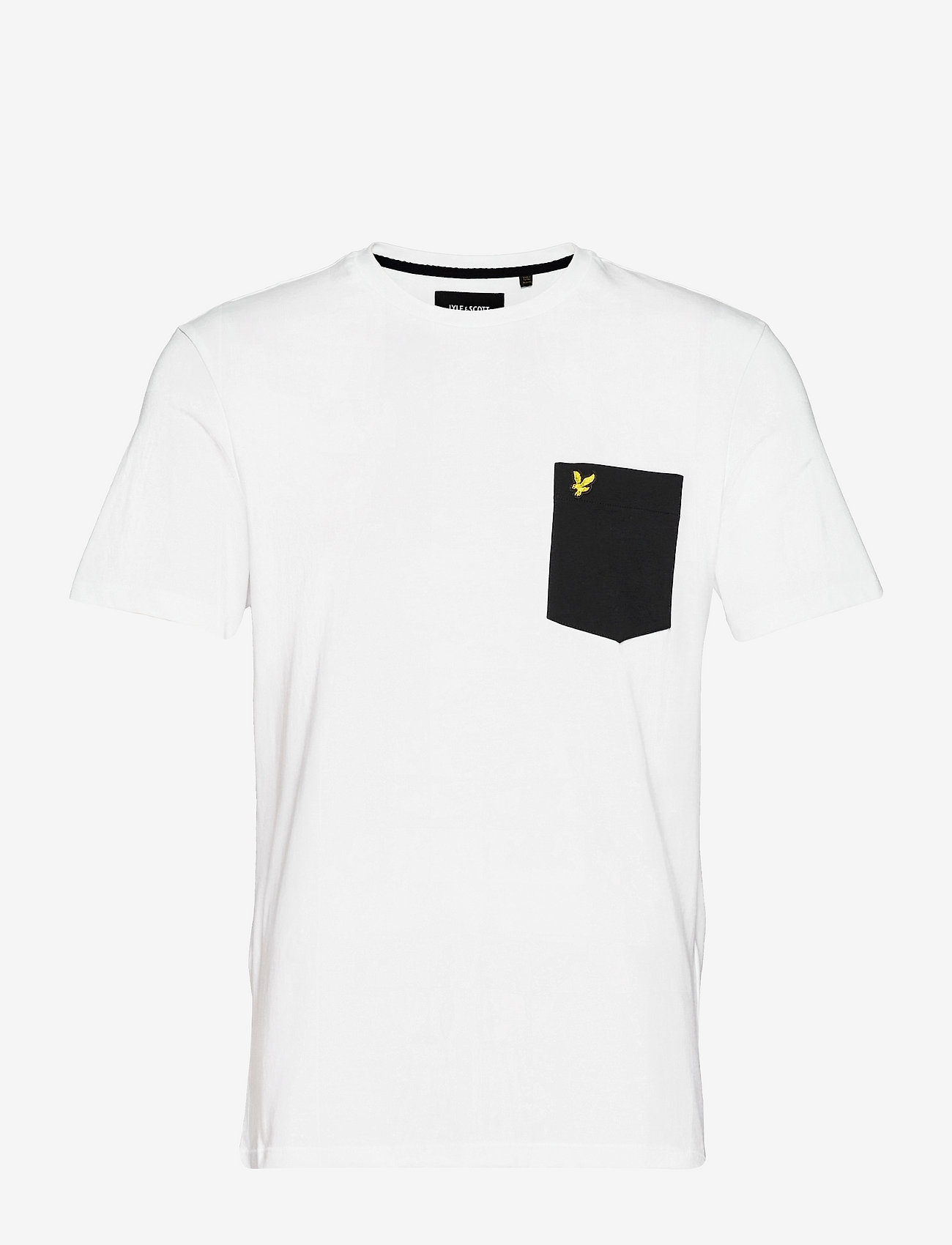 Lyle & Scott - Contrast Pocket T-Shirt - alhaisimmat hinnat - white/ jet black - 0