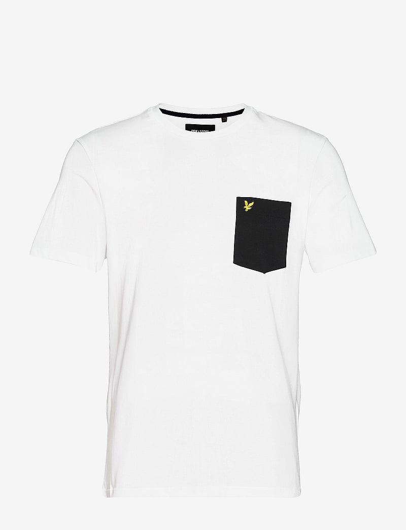 Lyle & Scott - Contrast Pocket T-Shirt - kortärmade t-shirts - white/ jet black - 1