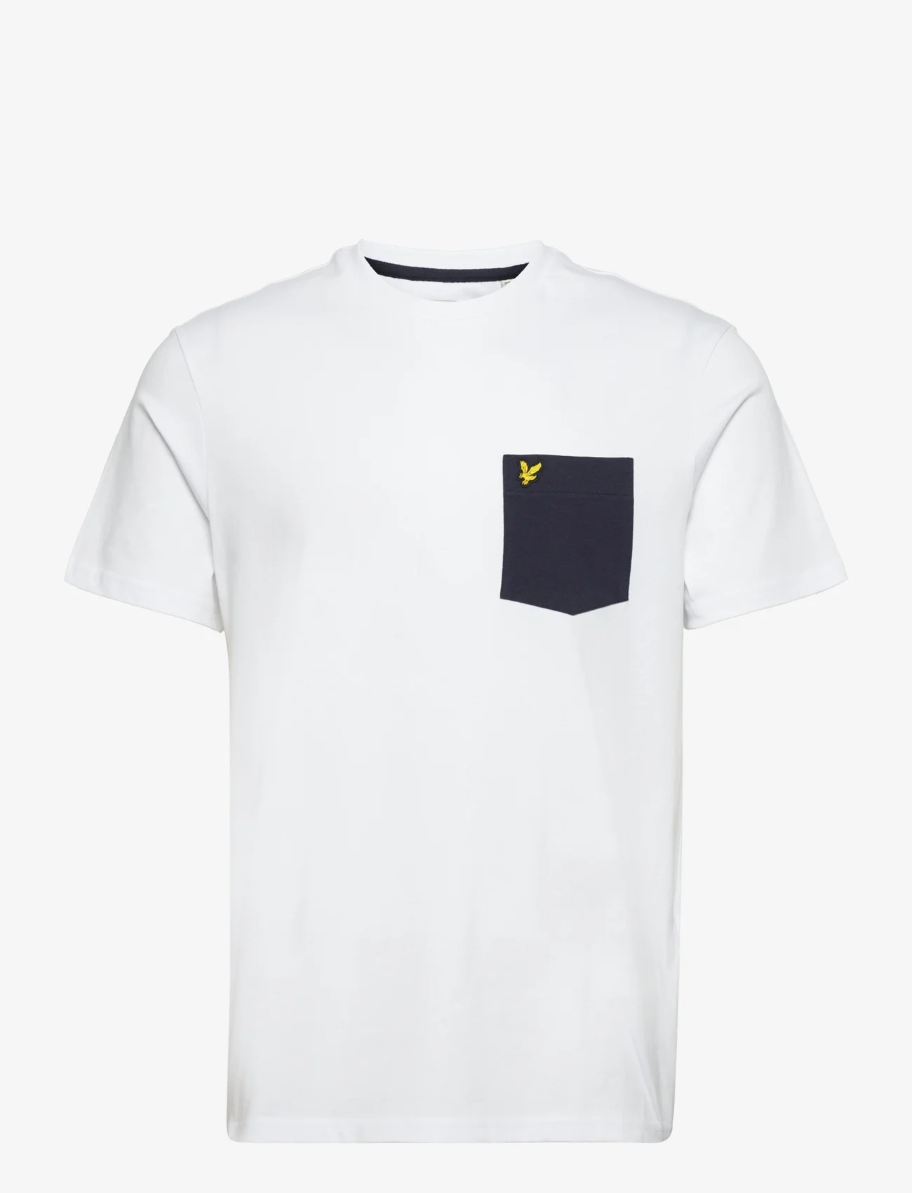Lyle & Scott - Contrast Pocket T-Shirt - laveste priser - white/ navy - 0