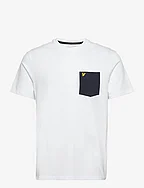 Contrast Pocket T-Shirt - WHITE/ NAVY