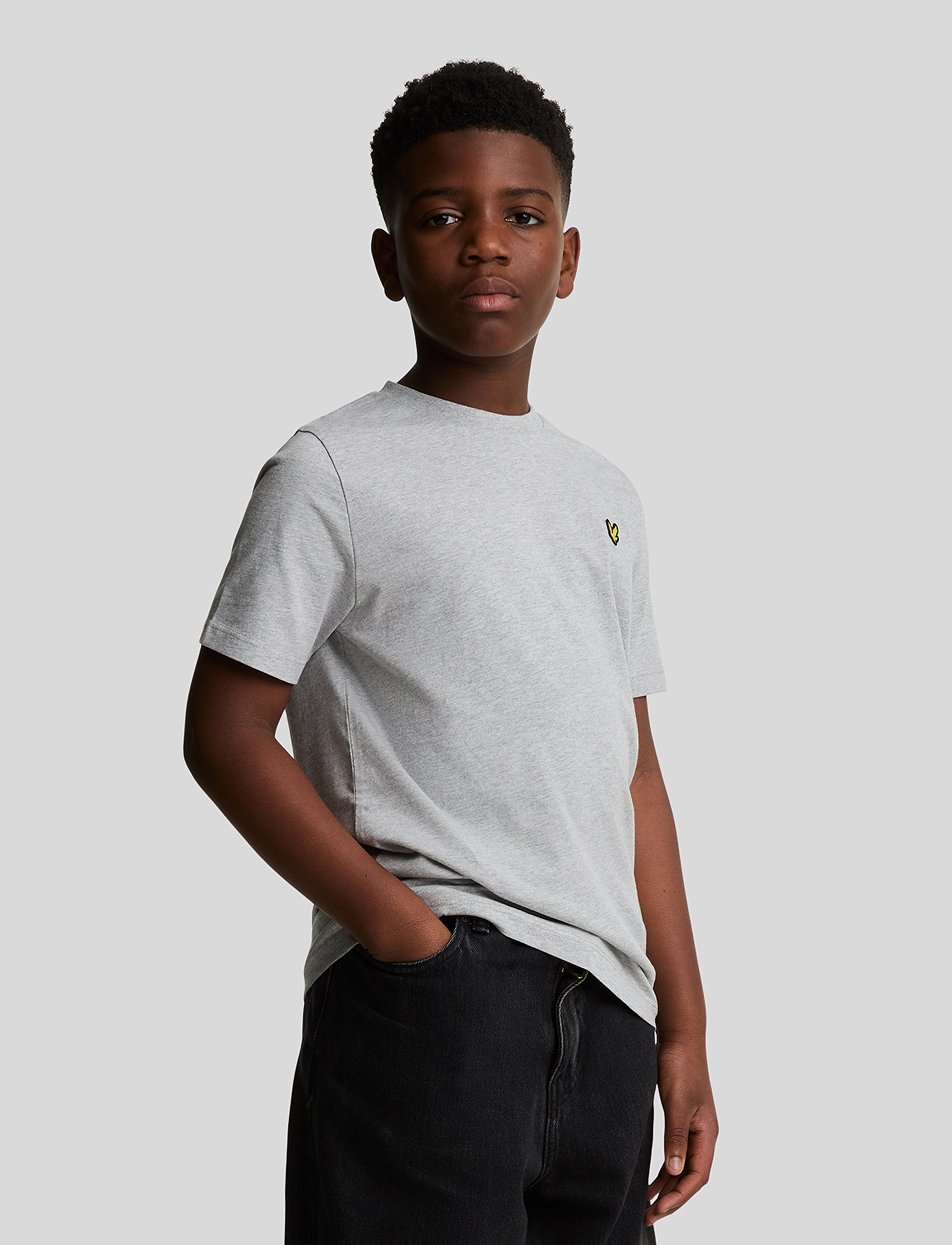 Lyle & Scott - Plain T-shirt - kurzärmelige - d24 light grey marl - 0