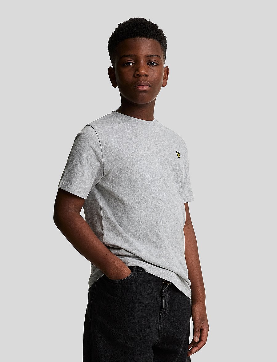 Lyle & Scott - Plain T-shirt - kurzärmelige - d24 light grey marl - 0