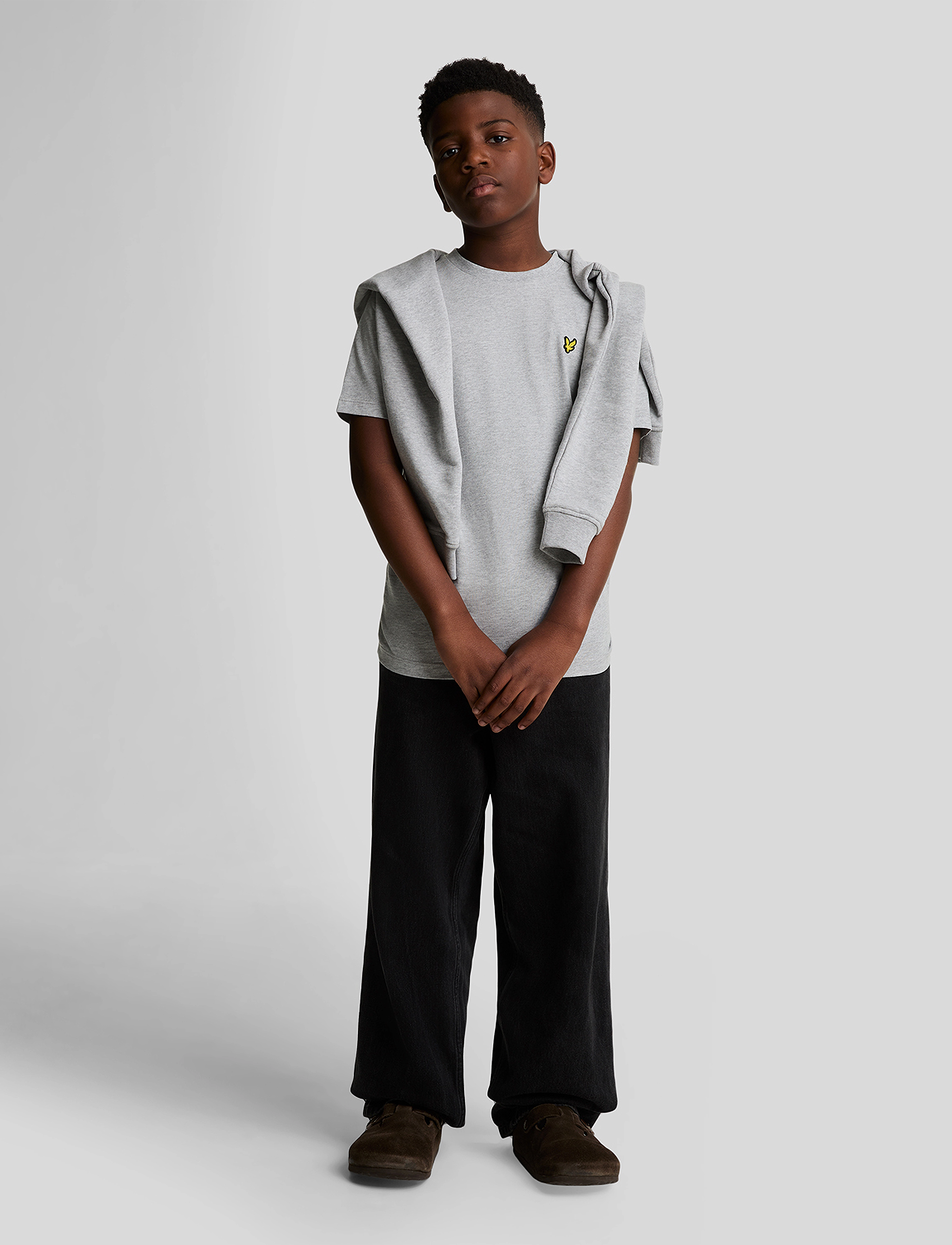 Lyle & Scott - Plain T-shirt - kurzärmelige - d24 light grey marl - 4