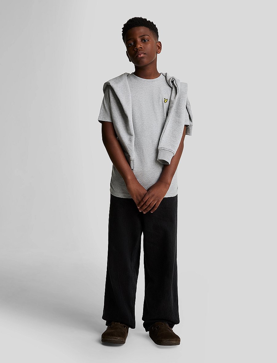 Lyle & Scott - Plain T-shirt - kurzärmelige - d24 light grey marl - 4