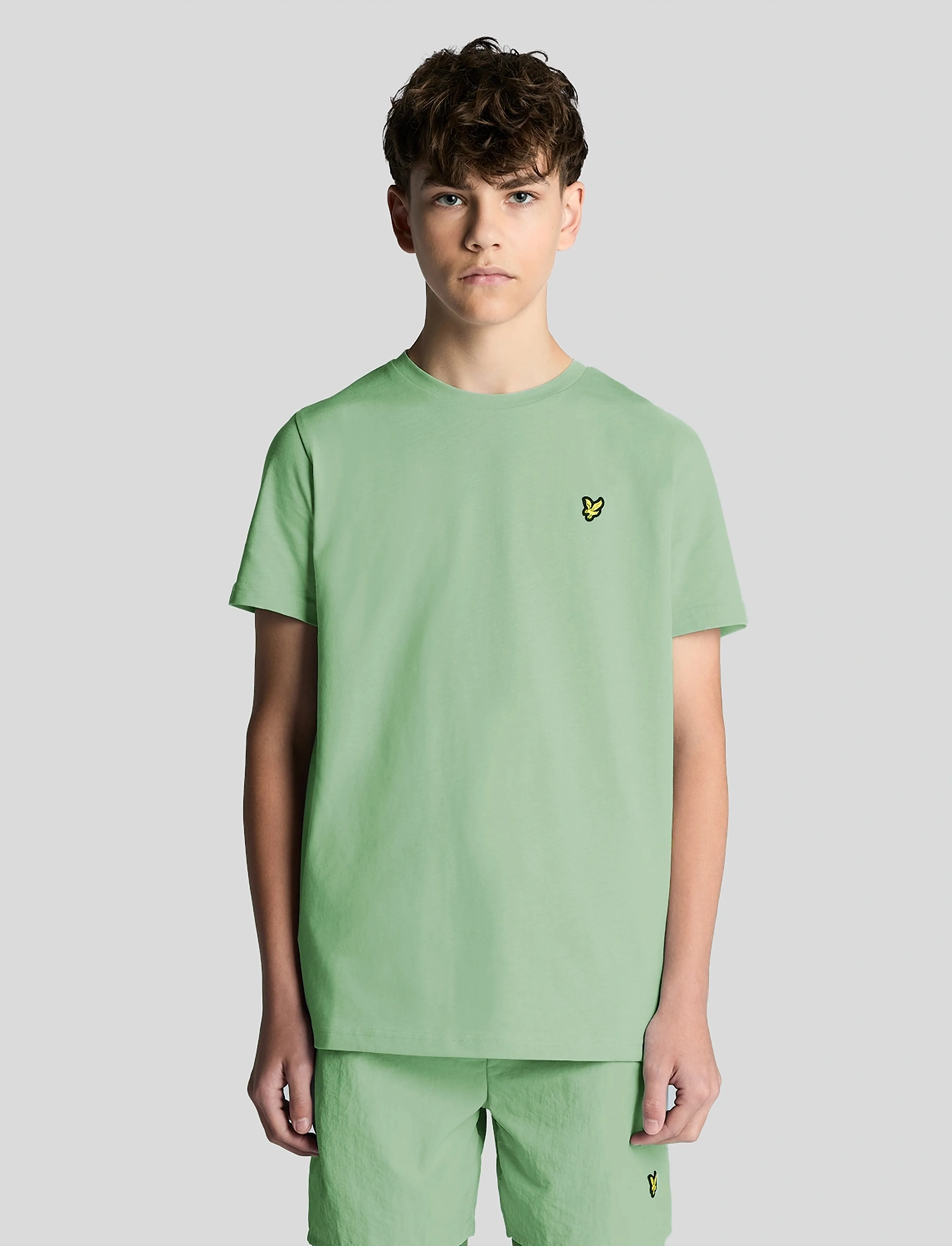Lyle & Scott Plain T-shirt - T-shirts - W907 TURQUOISE SHADOW / green