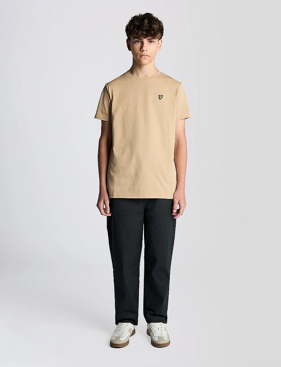Lyle & Scott - Plain T-shirt - lyhythihaiset t-paidat - x37 dark sand - 3