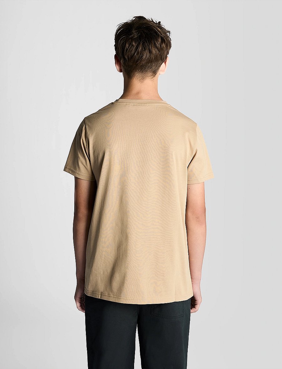 Lyle & Scott - Plain T-shirt - lyhythihaiset t-paidat - x37 dark sand - 4