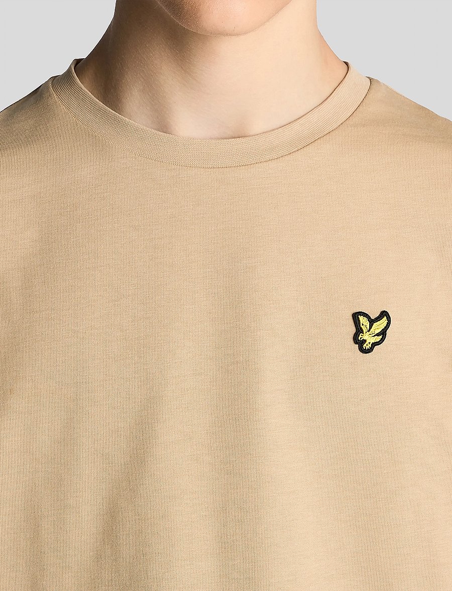 Lyle & Scott - Plain T-shirt - lyhythihaiset t-paidat - x37 dark sand - 5