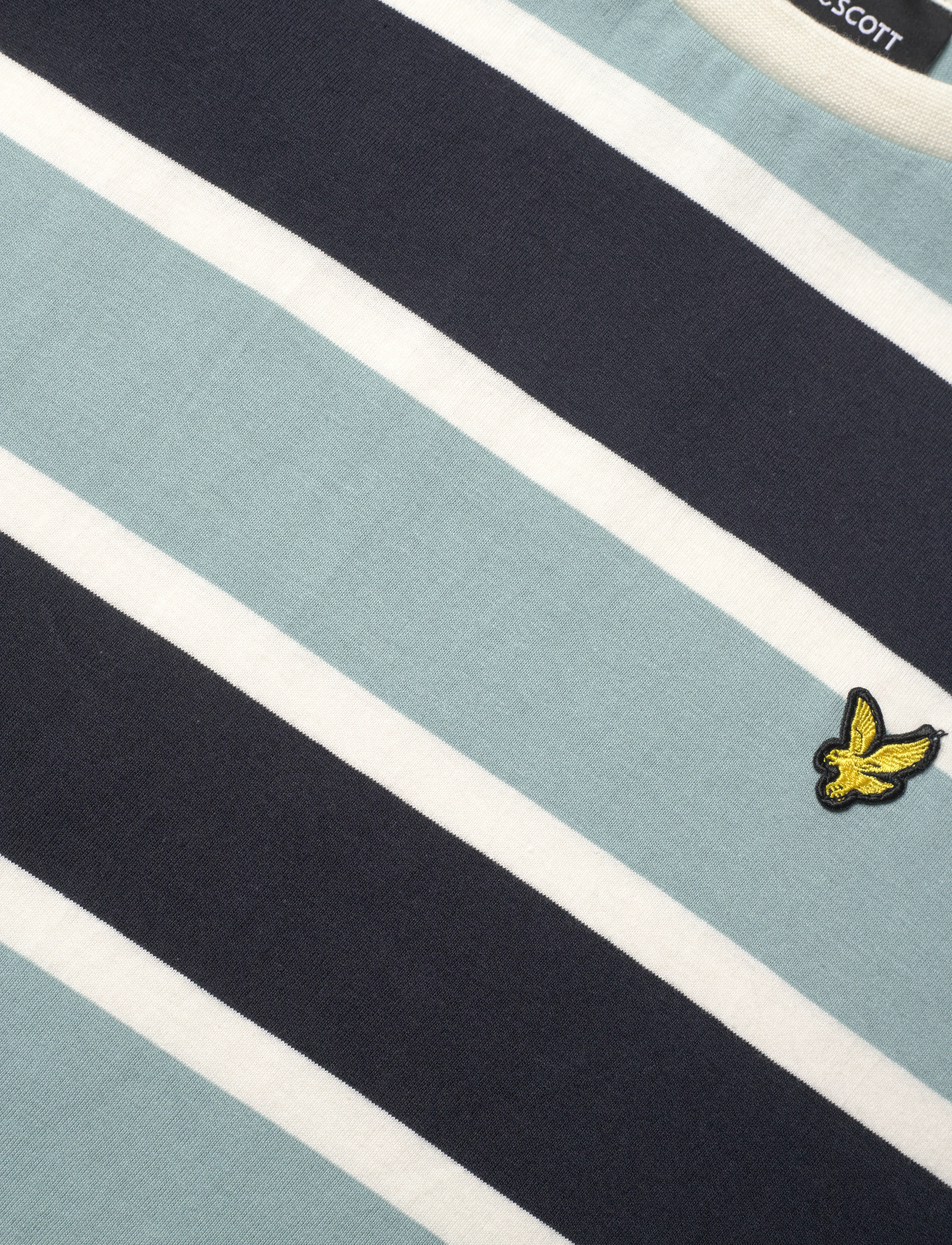 Lyle & Scott - Stripe T-shirt - a19 slate blue - 2