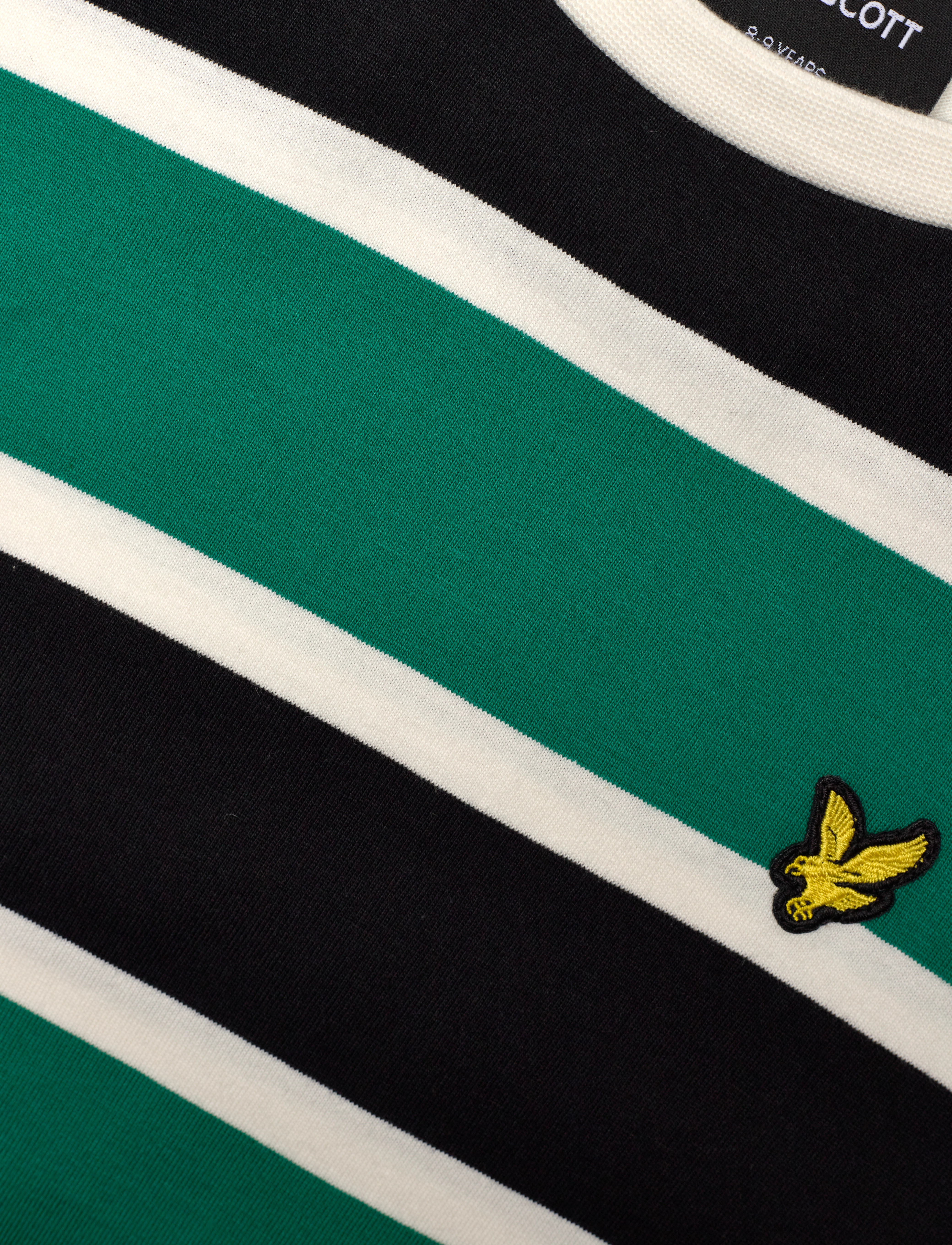 Lyle & Scott - Stripe T-shirt - x154 court green - 2