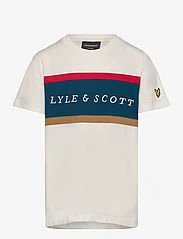 Lyle & Scott - Volley Stripe T-shirt - kortærmede t-shirts - x157 chalk - 0