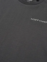 Lyle & Scott - Script Embroidered T-shirt - t-krekli ar īsām piedurknēm - w635 gunmetal - 2