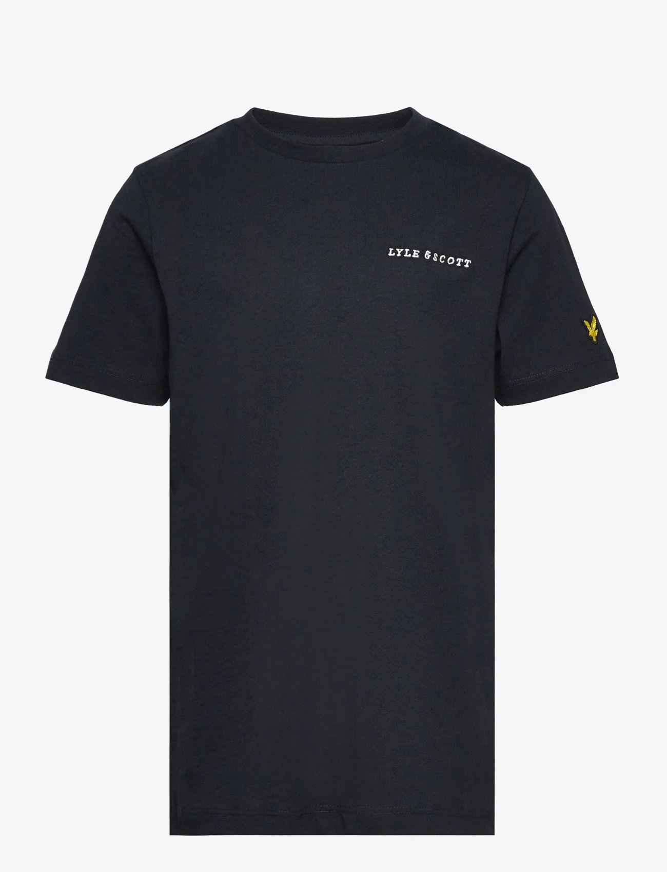 Lyle & Scott - Script Embroidered T-shirt - kortärmade t-shirts - z271 dark navy - 0