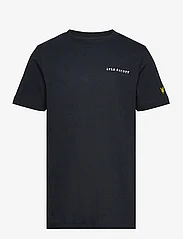Lyle & Scott - Script Embroidered T-shirt - kortärmade t-shirts - z271 dark navy - 0