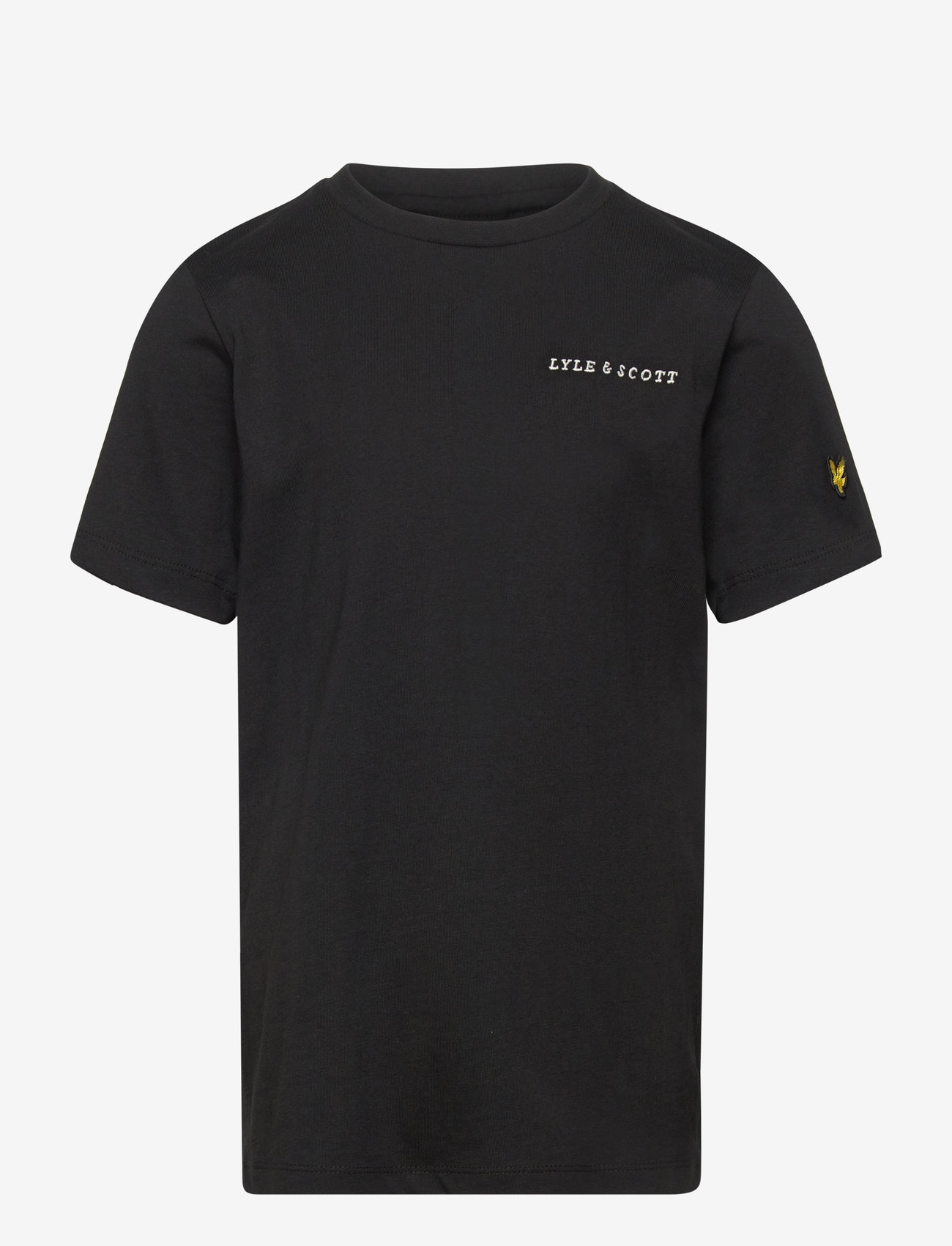 Lyle & Scott - Script Embroidered T-shirt - kortærmede t-shirts - z865 jet black - 0