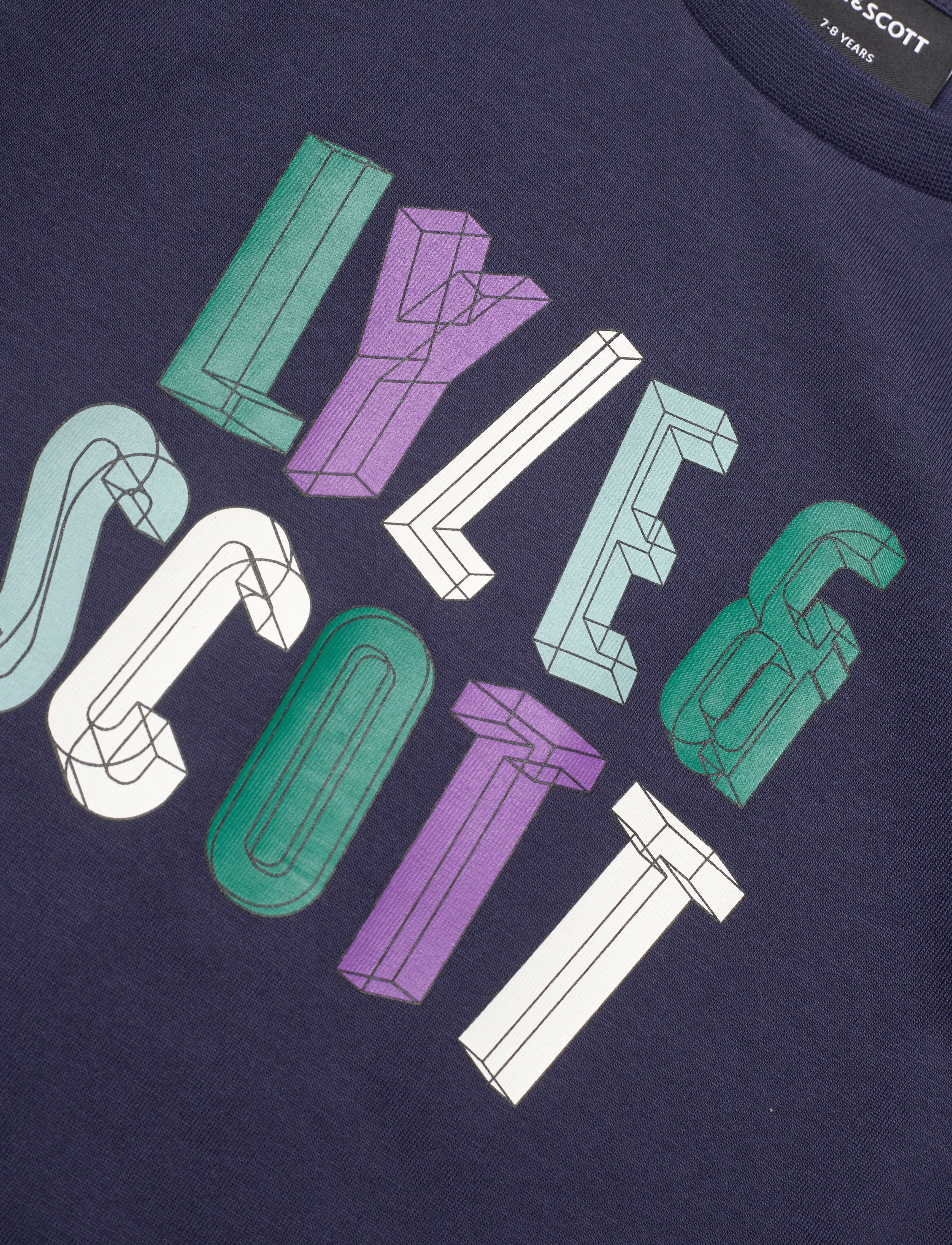 Lyle & Scott - Polygon Graphic T-shirt - z99 navy - 2