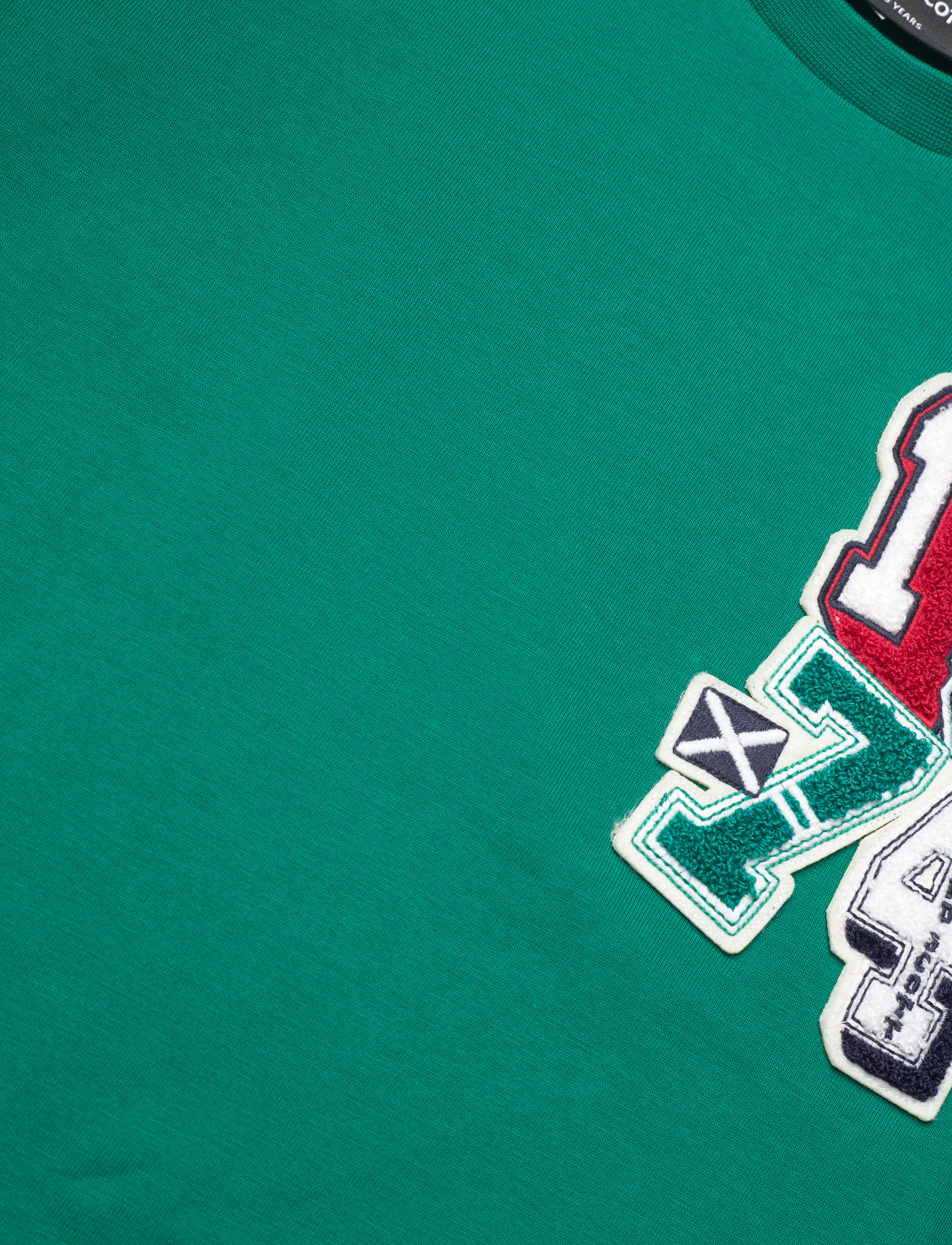 Lyle & Scott - 1874 Patch Graphic T-shirt - x154 court green - 2