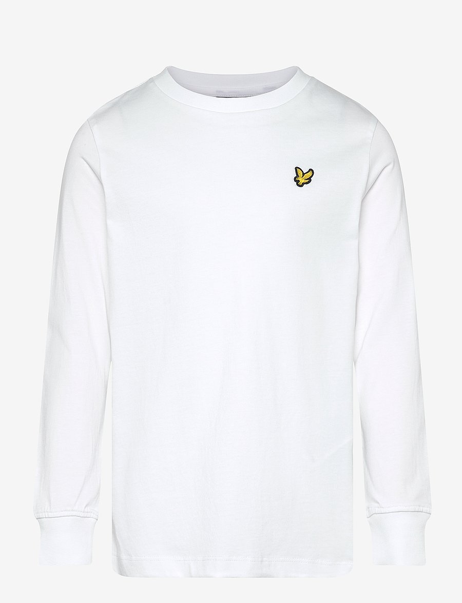 Lyle & Scott - Plain LS T-shirt - långärmade t-shirts - white - 0