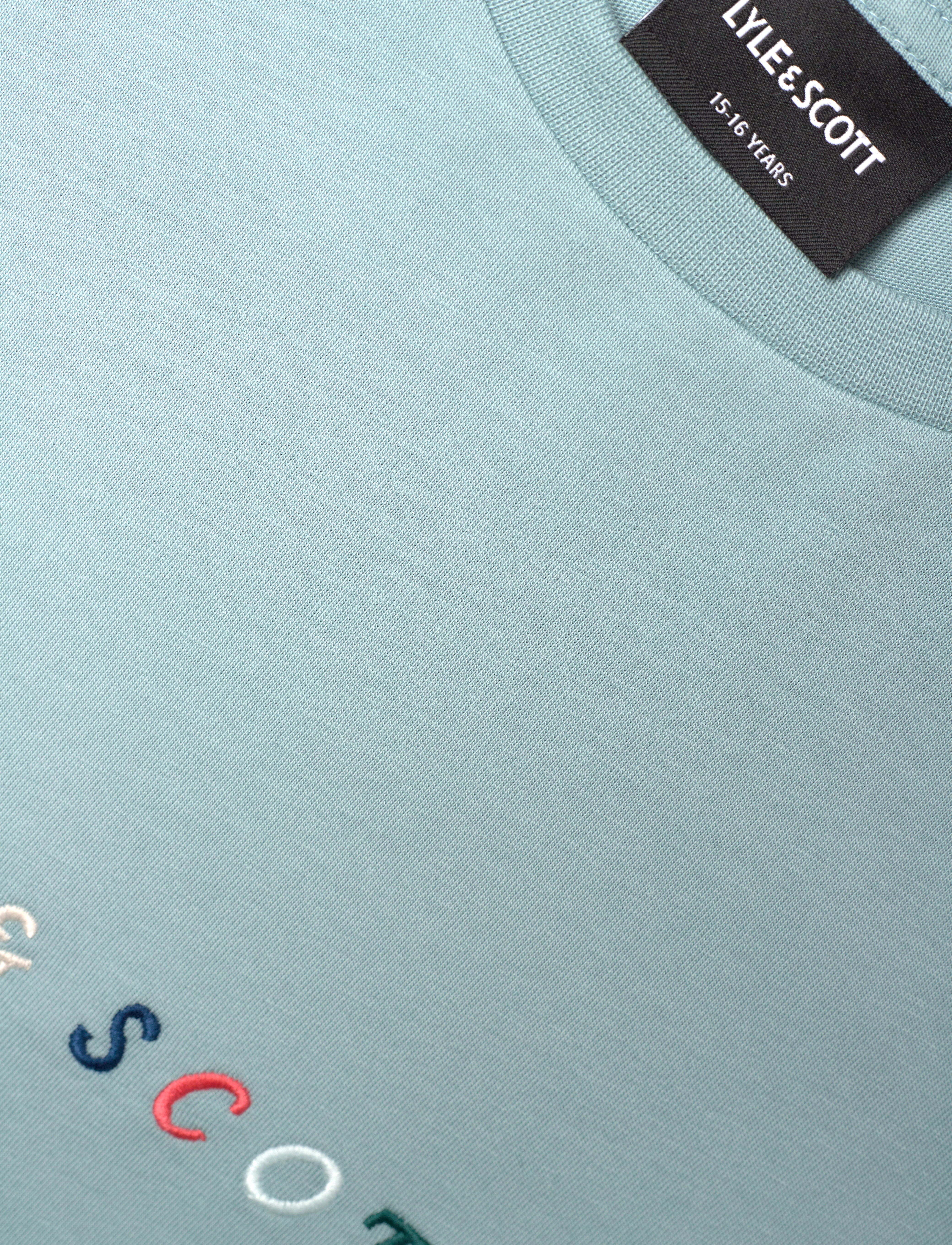 Lyle & Scott - Multi Colour Embroidery  T-shirt - blue smoke - 2