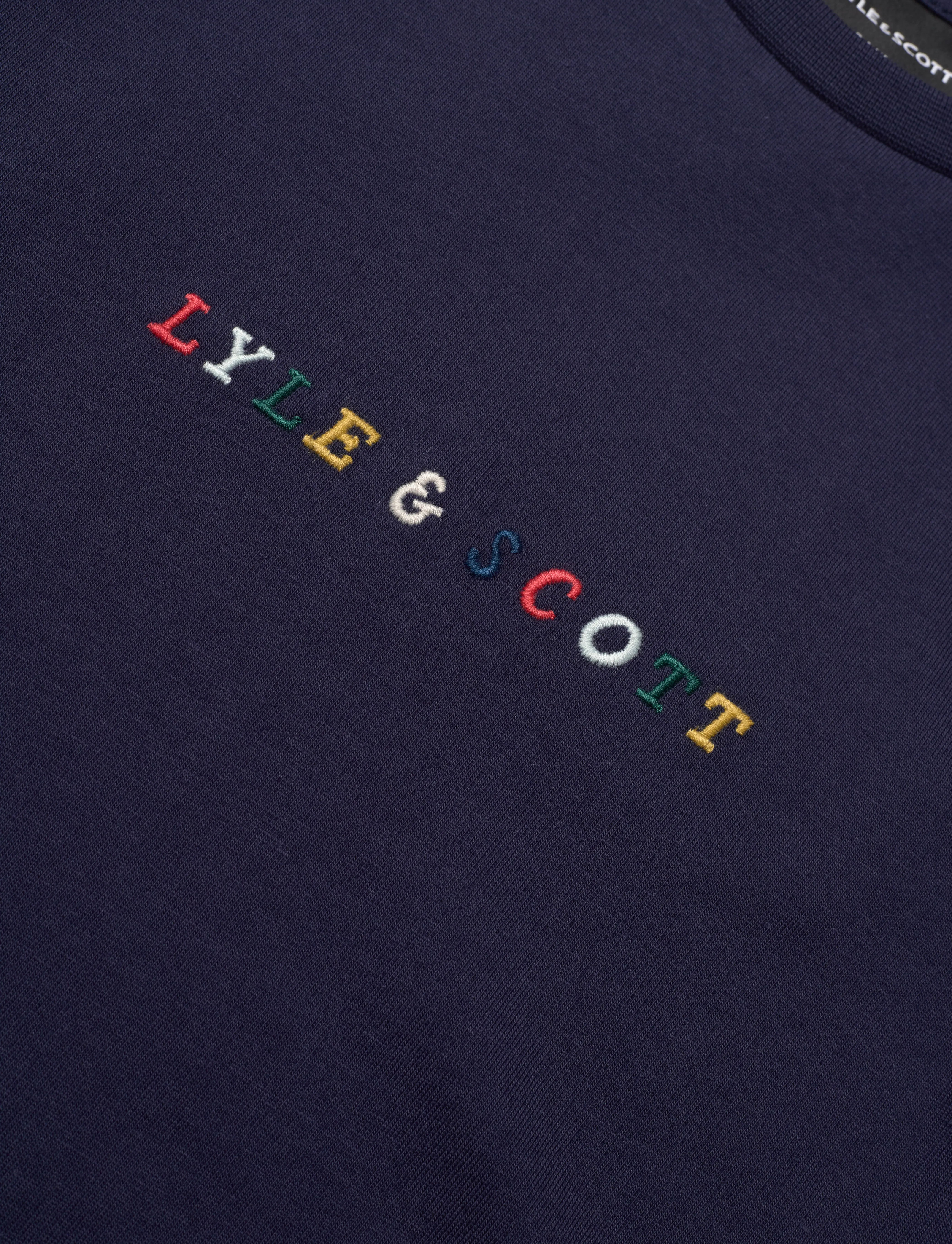 Lyle & Scott - Multi Colour Embroidery  T-shirt - navy - 2
