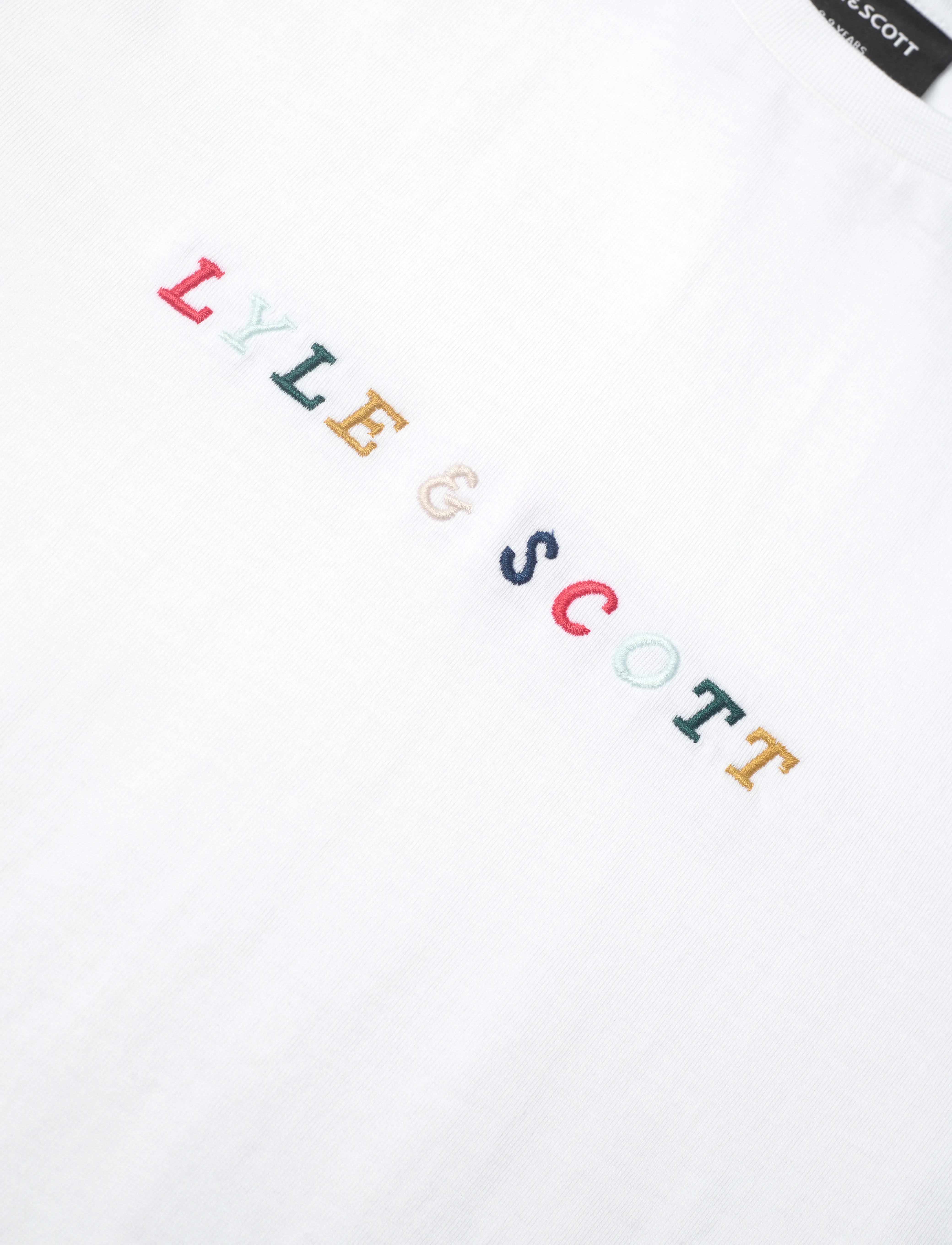 Lyle & Scott - Multi Colour Embroidery  T-shirt - white - 2