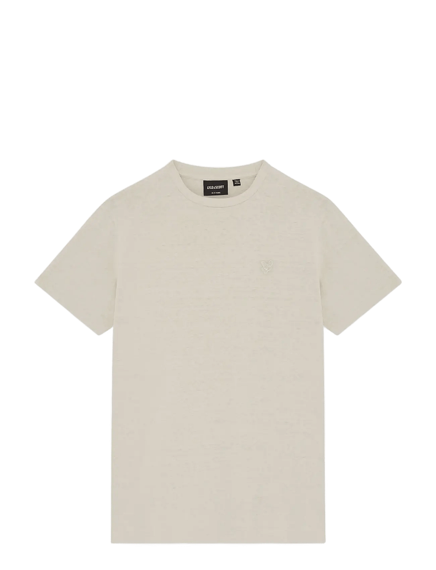 Lyle & Scott - Linen Blend T-shirt - kortærmede t-shirts - w870 cove - 1