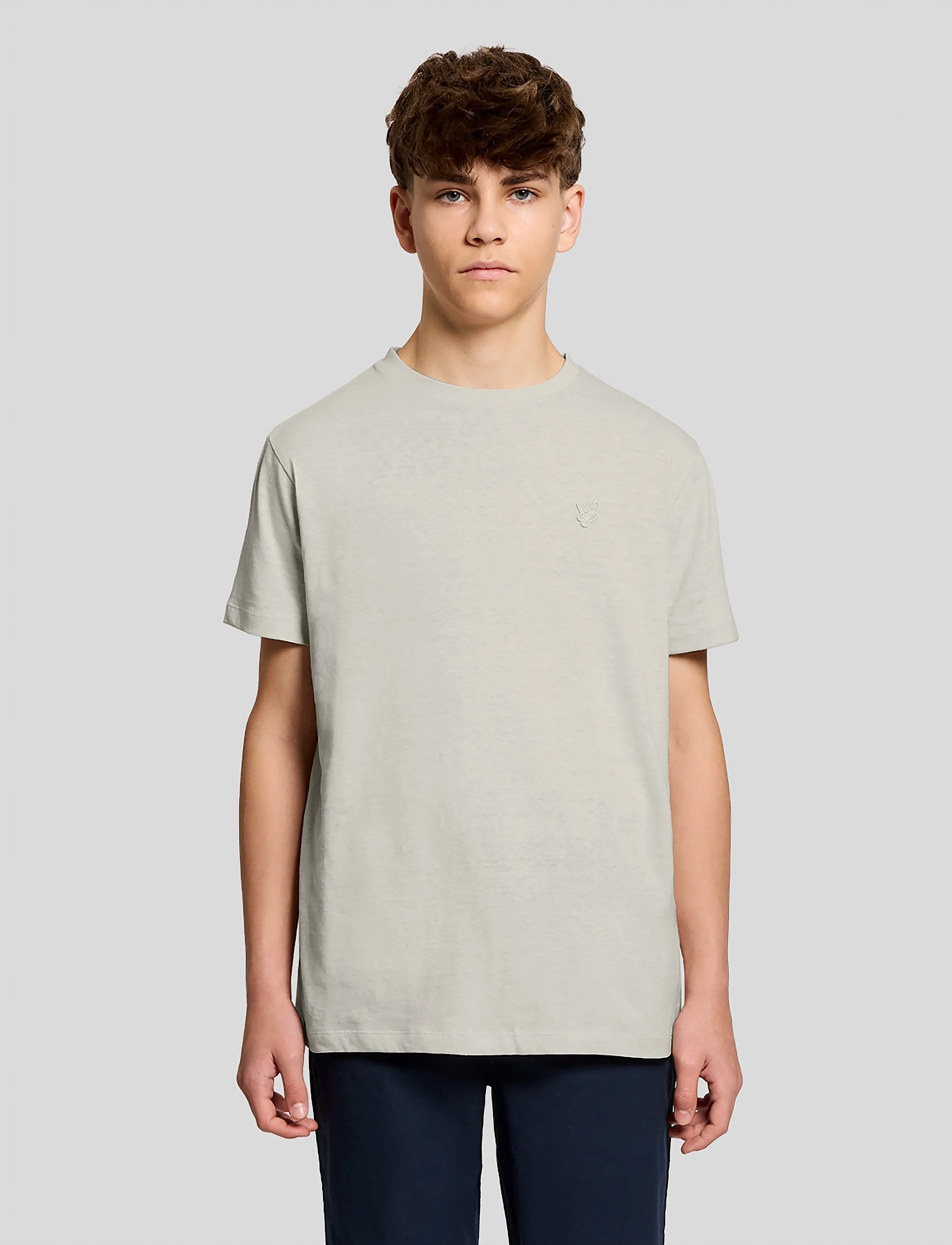 Lyle & Scott Linen Blend T-Shirt, 122-128, Beige, T-Shirts > Kortærmede, Børn